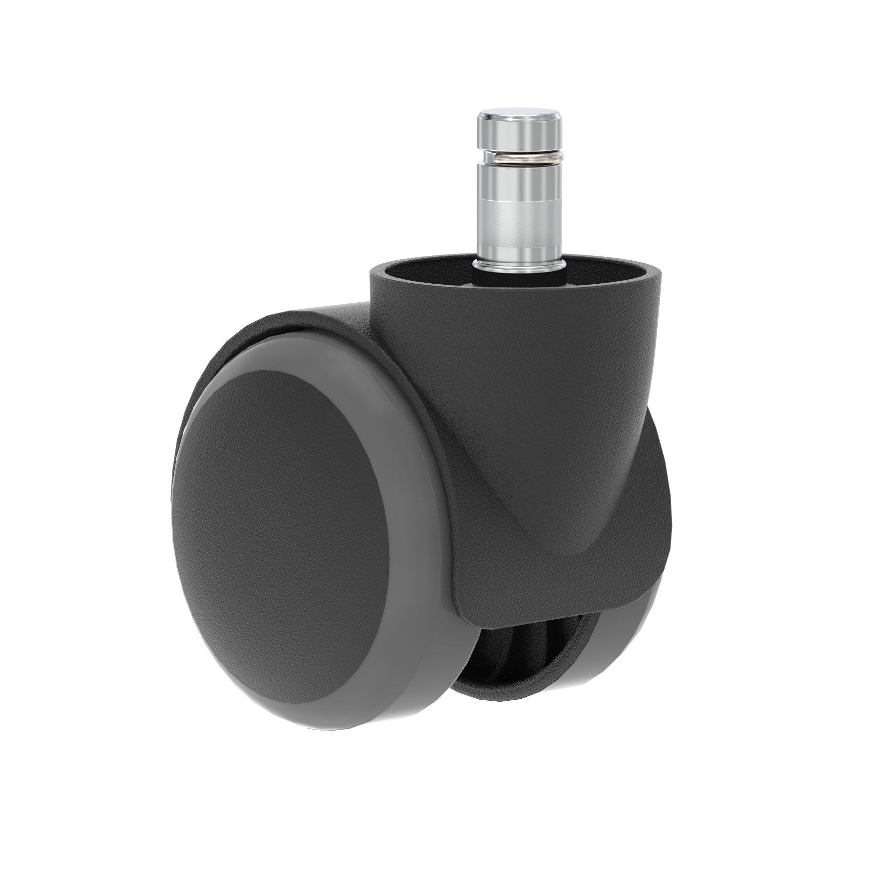 Swivel Wheel Office Chair Castors (Set of 5) — Black