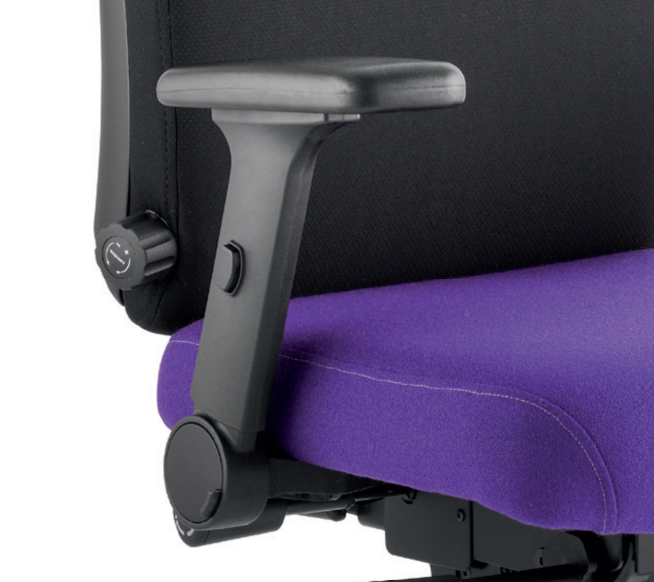 Height Adjustable & Folding Arms — Black