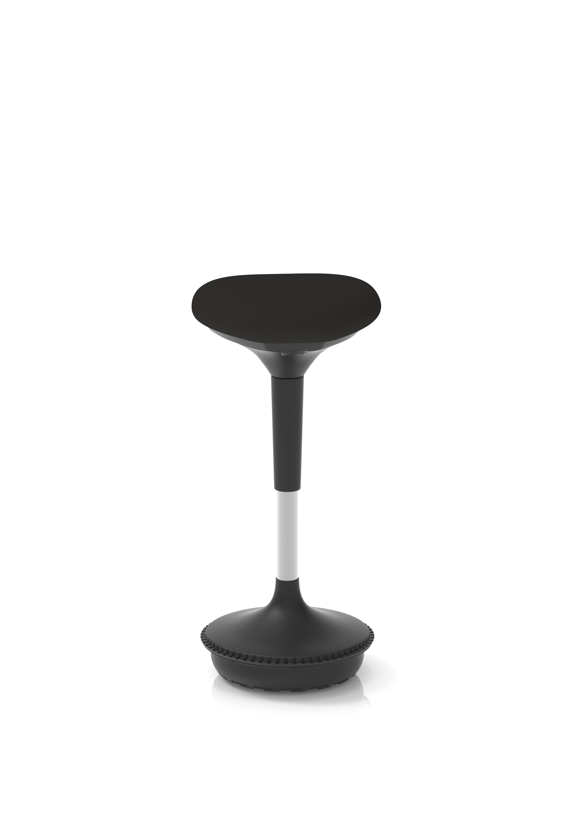 Sitall Deluxe Posture Stool — Black & Black & Silver