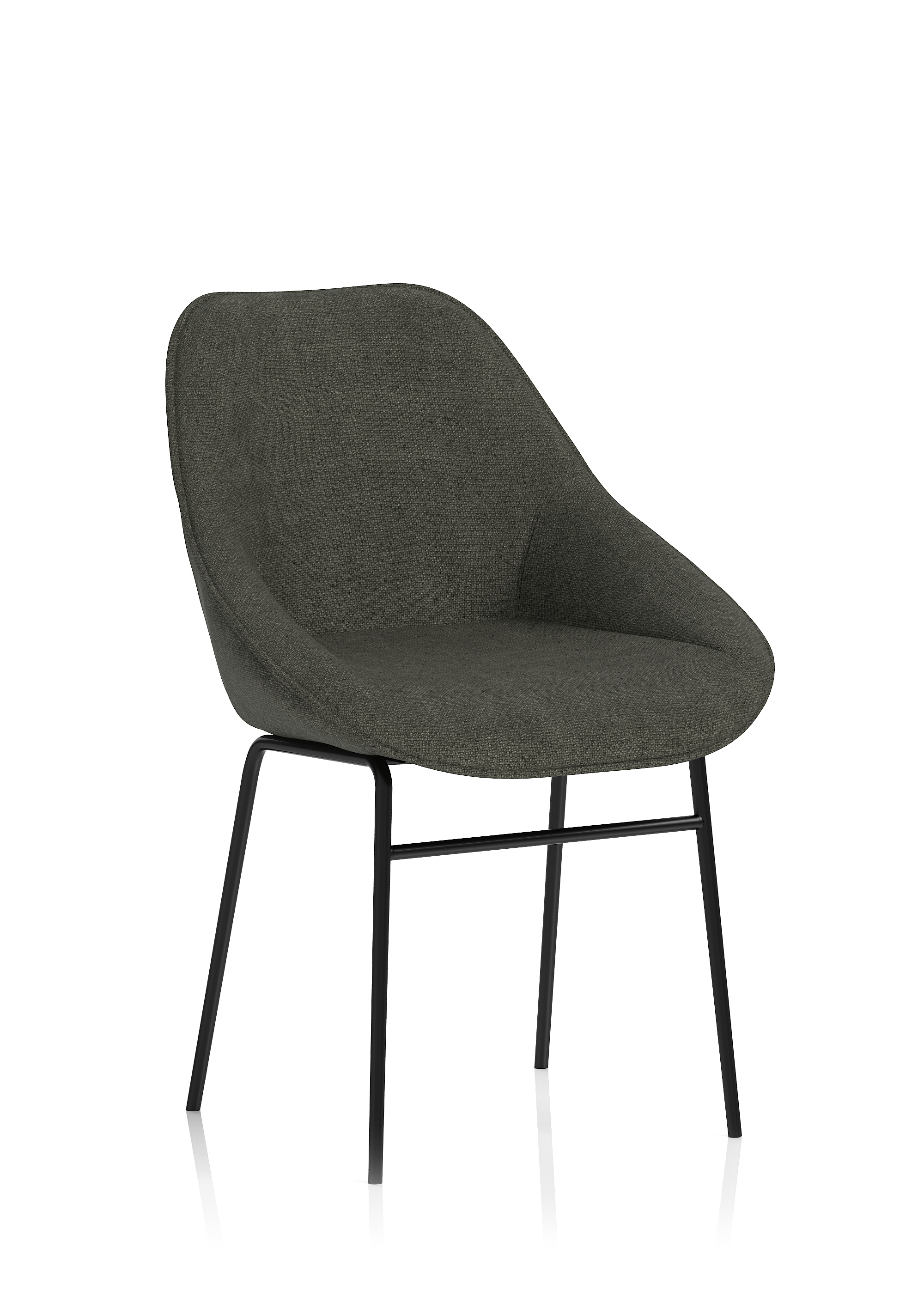 Hepscott Bistro Stool — Charcoal / Black Frame