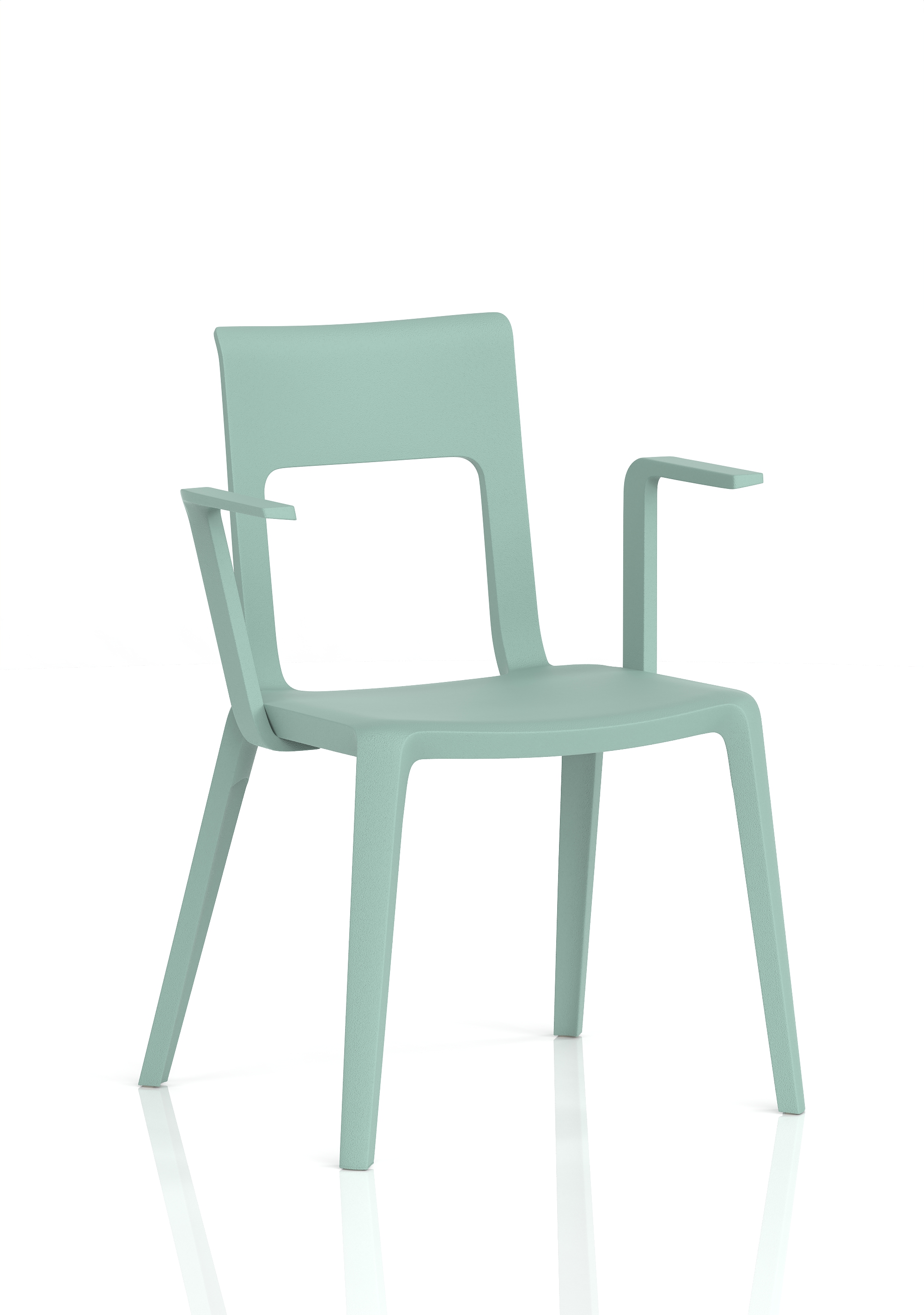 Nest Edge Stacking Cafe & Bistro Chair — Green