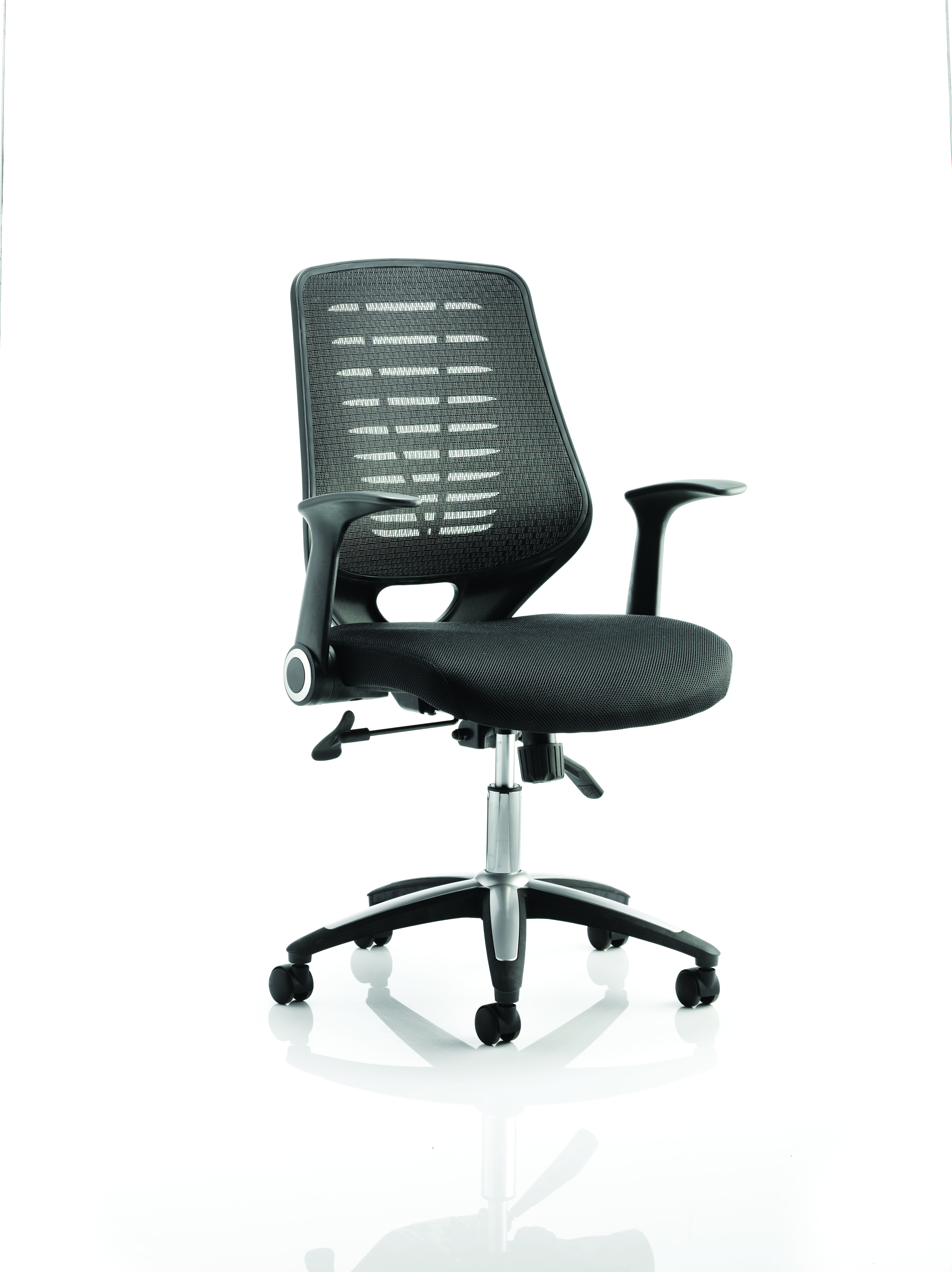 Impulse 1600mm Straight Office Desk Walnut Top Silver Cantilever Leg with 2 Drawer Mobile Pedestal and Relay Silver Back