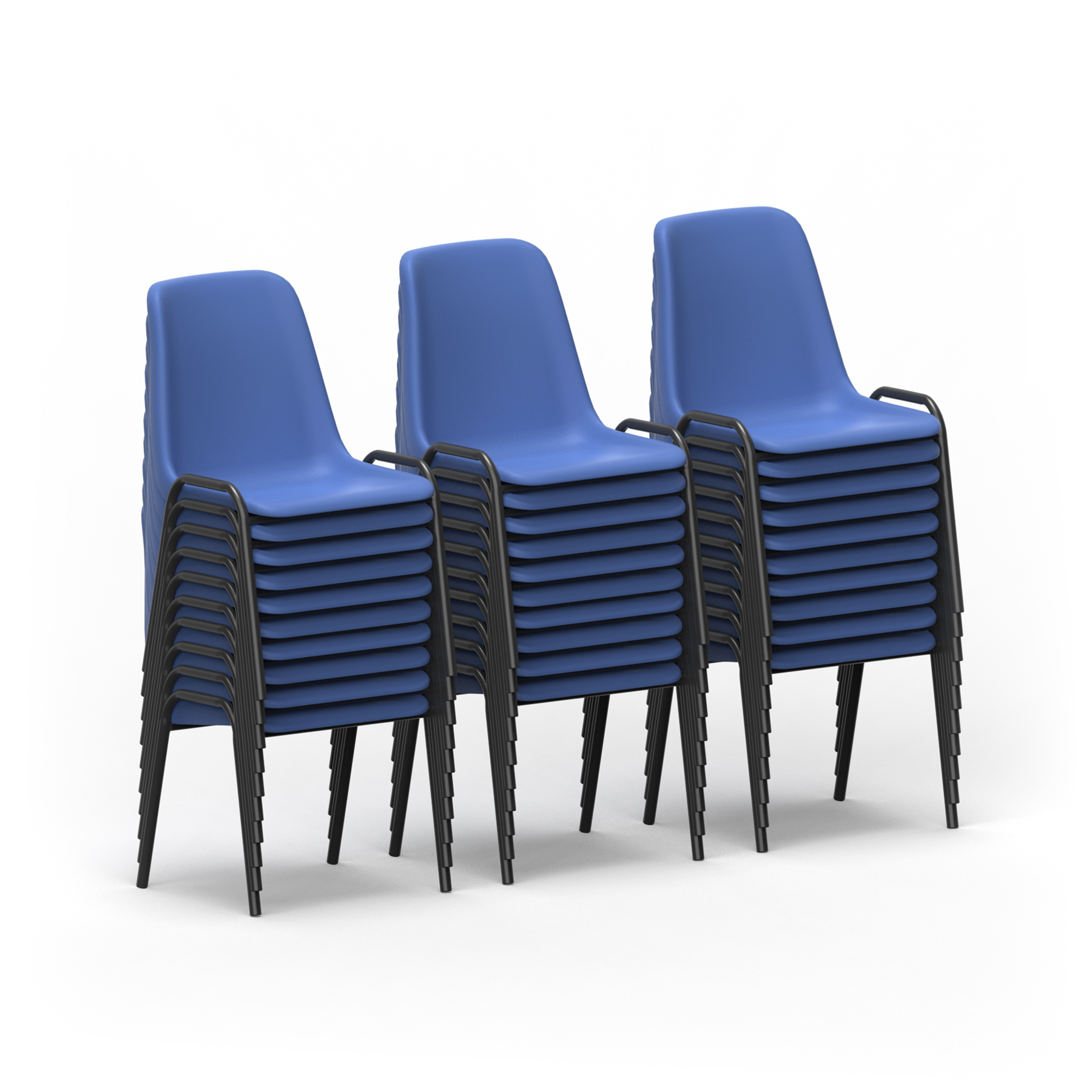 Polly Stacking Visitor Chair Blue Polypropylene (Bundle of 30)