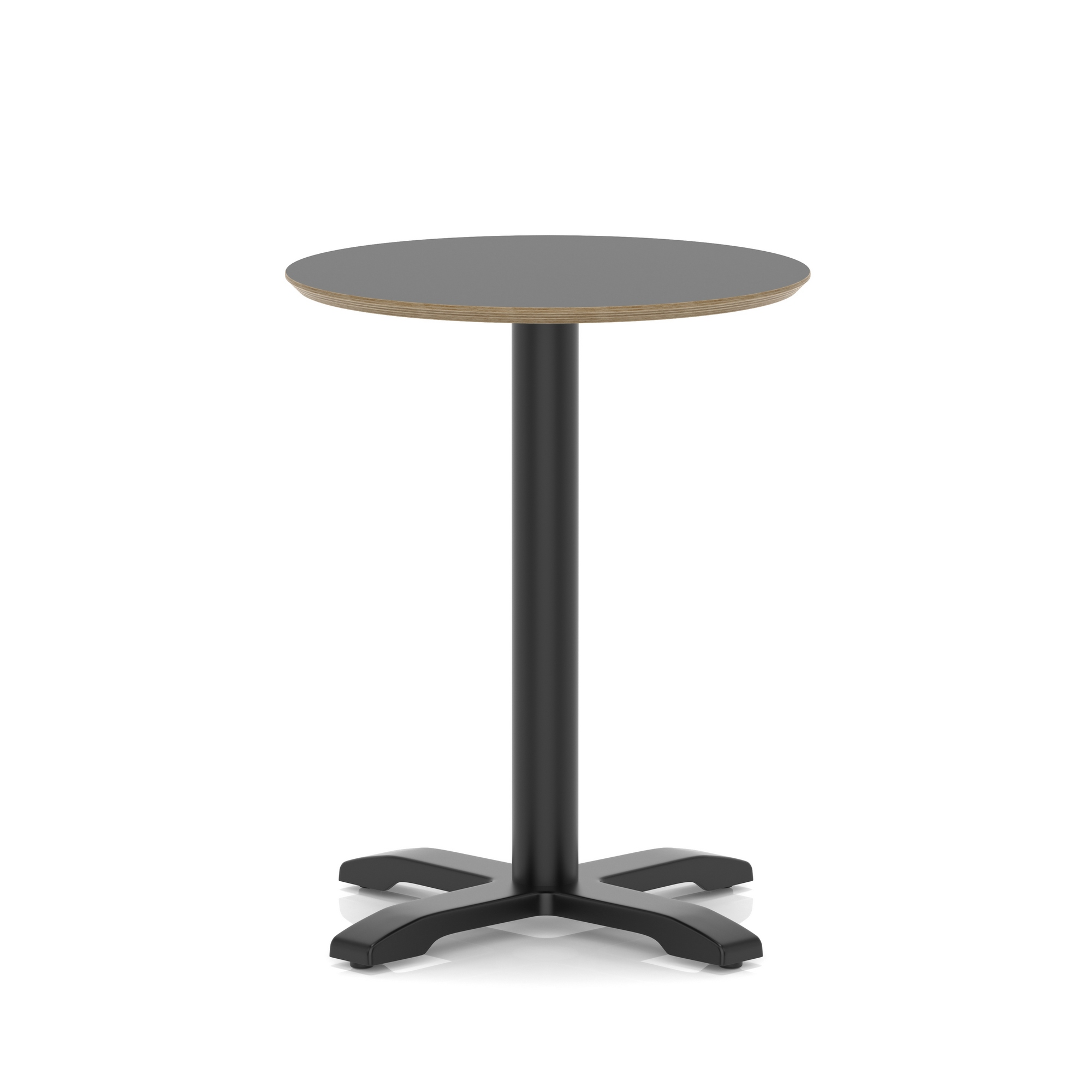 Brixworth Round Coffee Table With Cross Base - Black Leg — Black
