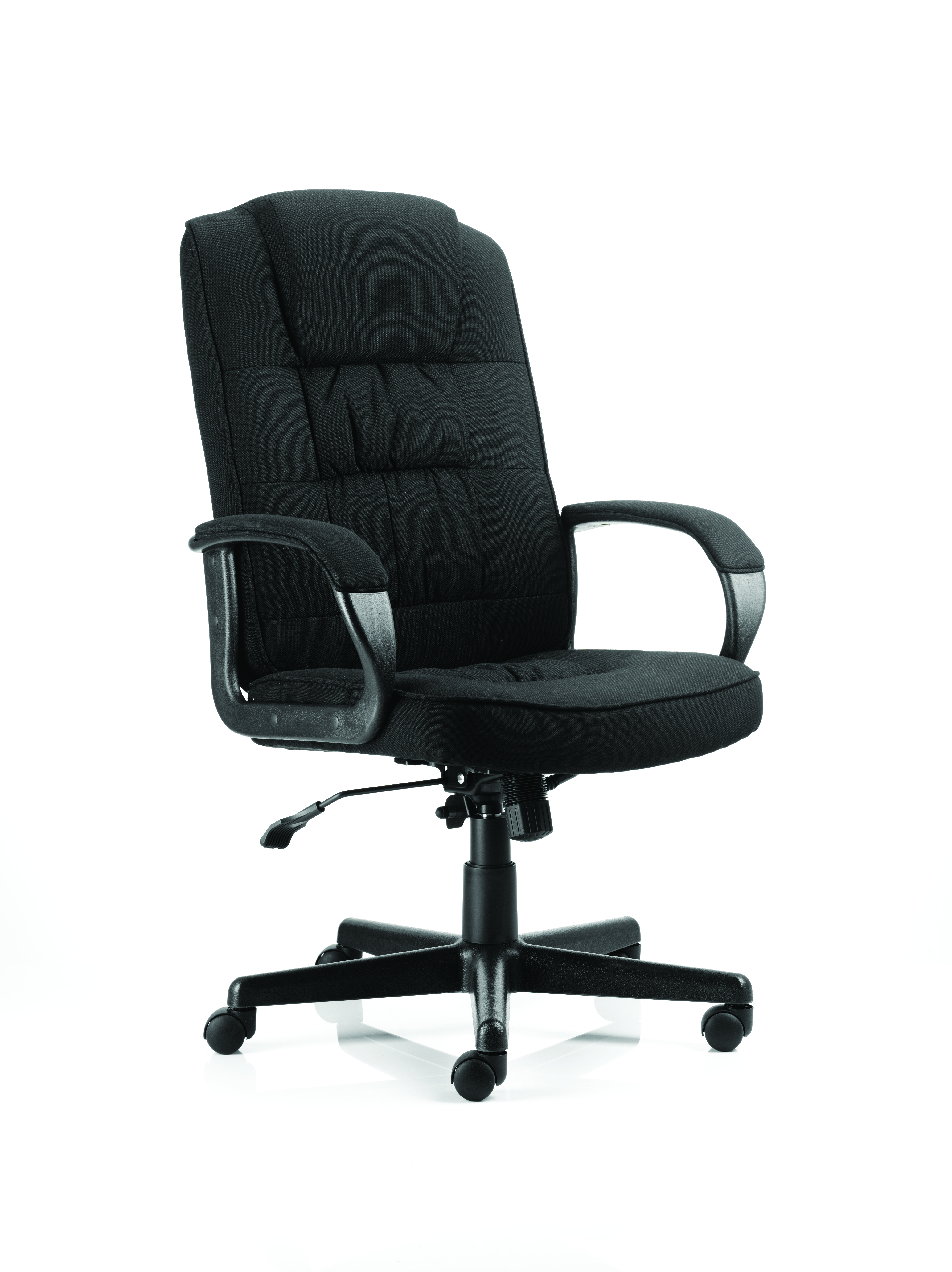 Moore High Back Black Executive Office Chair with Arms — Black
