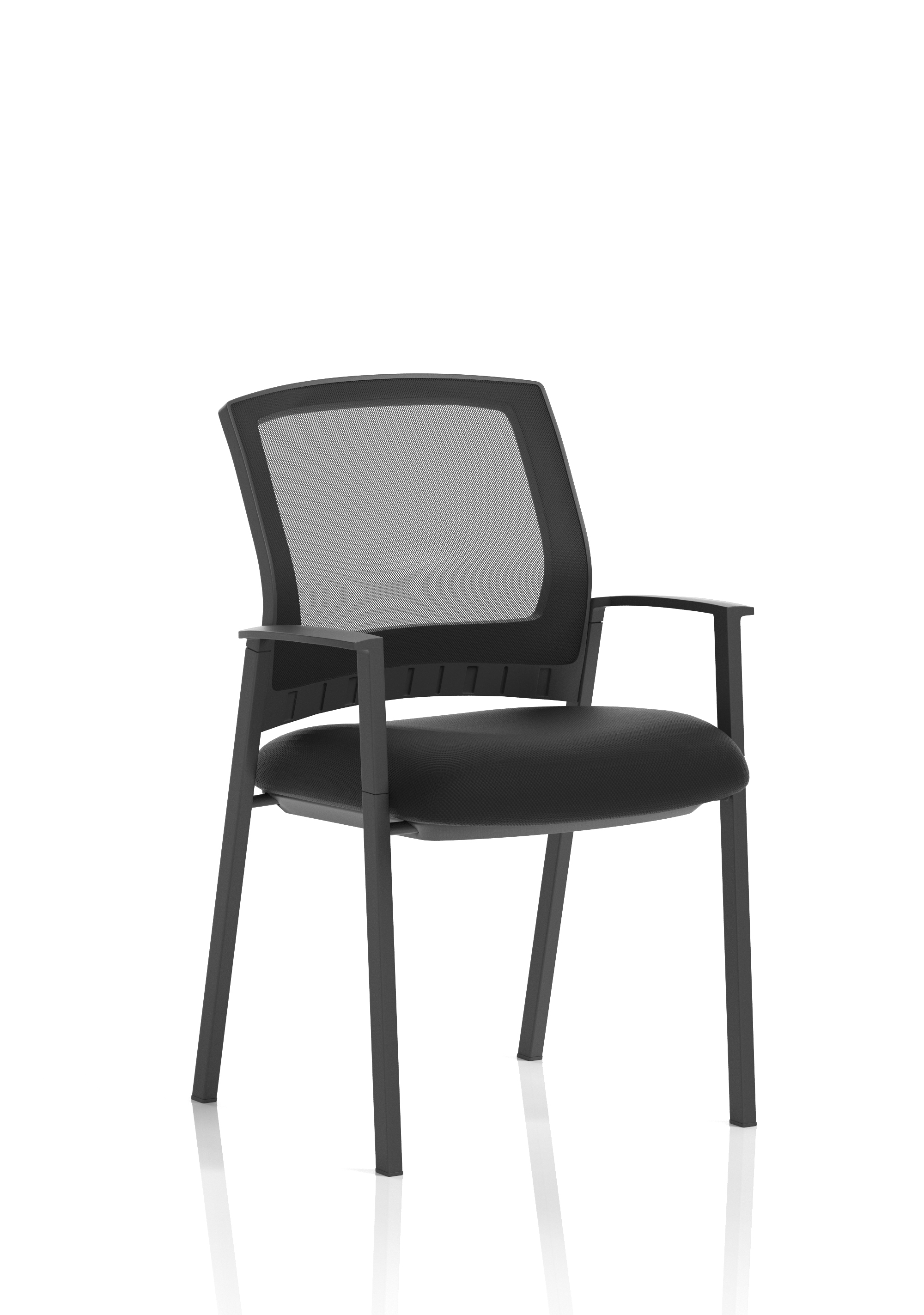 Metropolis High Back Black Leather Executive Office Chair — Black & Black & Chrome