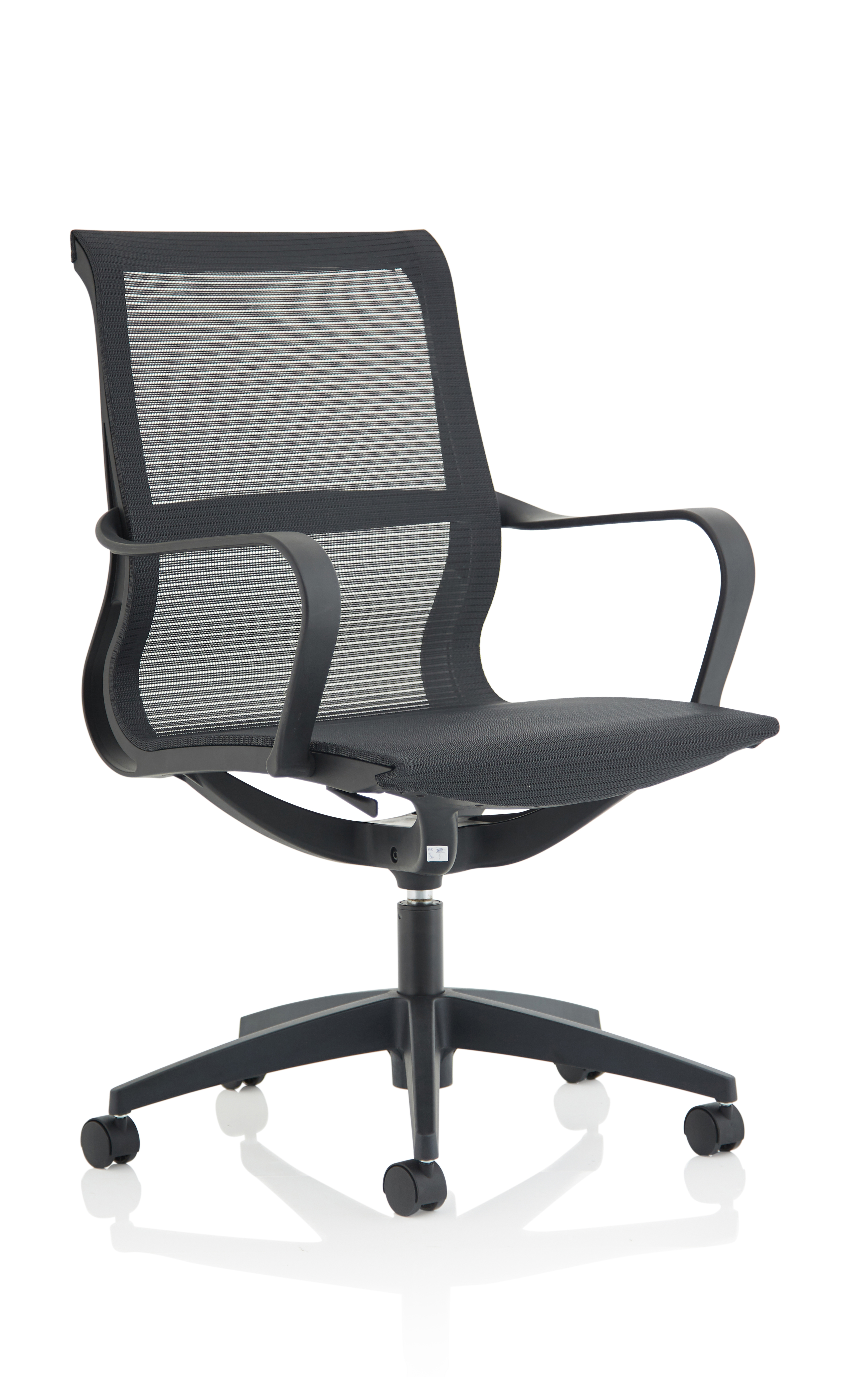 Lula Medium Mesh Back Executive Office Chair with Arms — Black