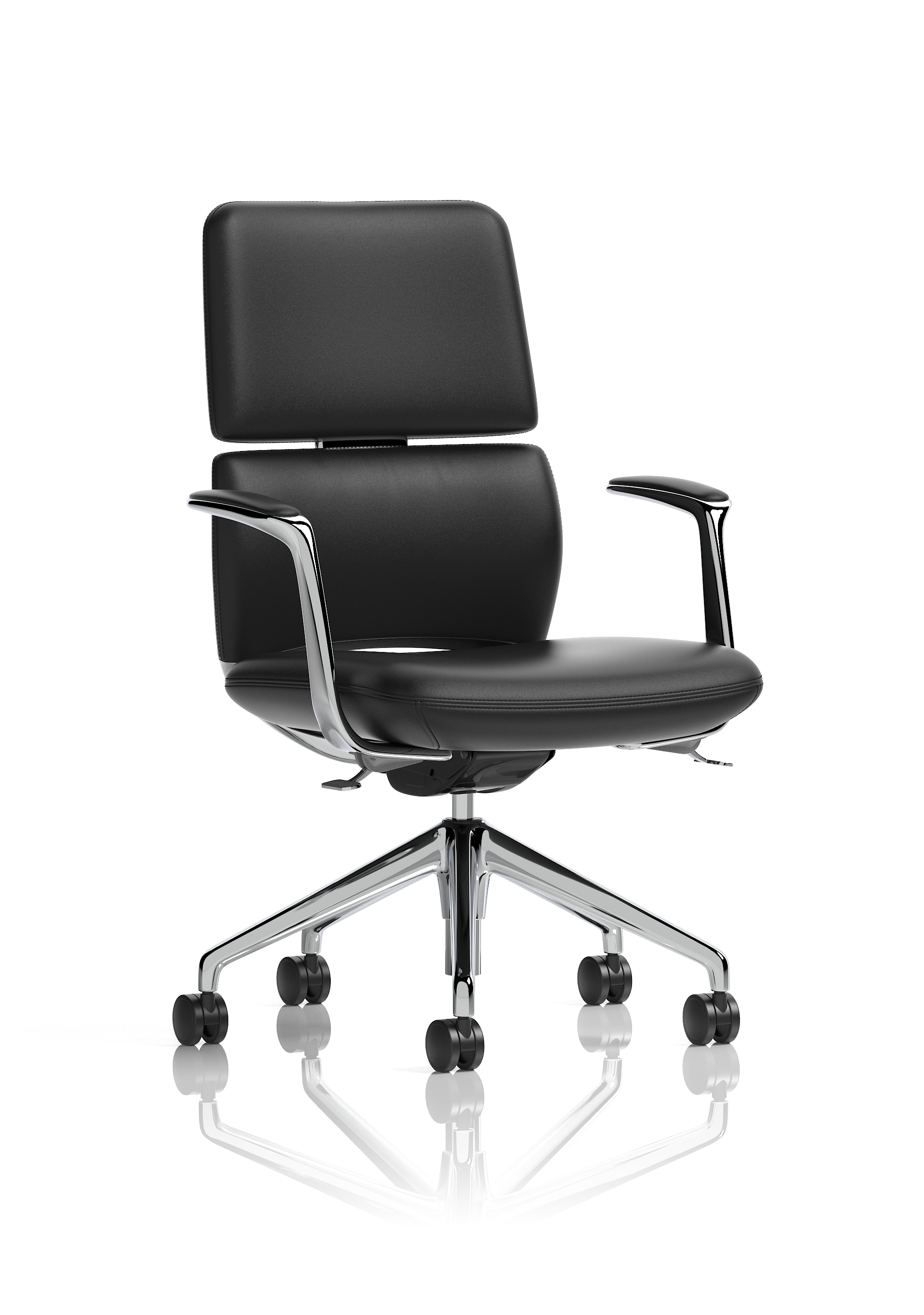 Mode Executive Chair — Black / Chrome Frame