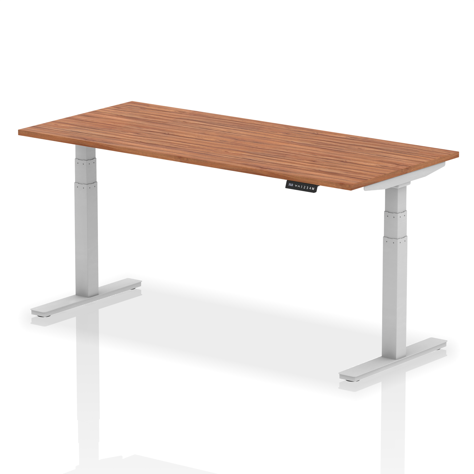 Walnut / Silver Frame