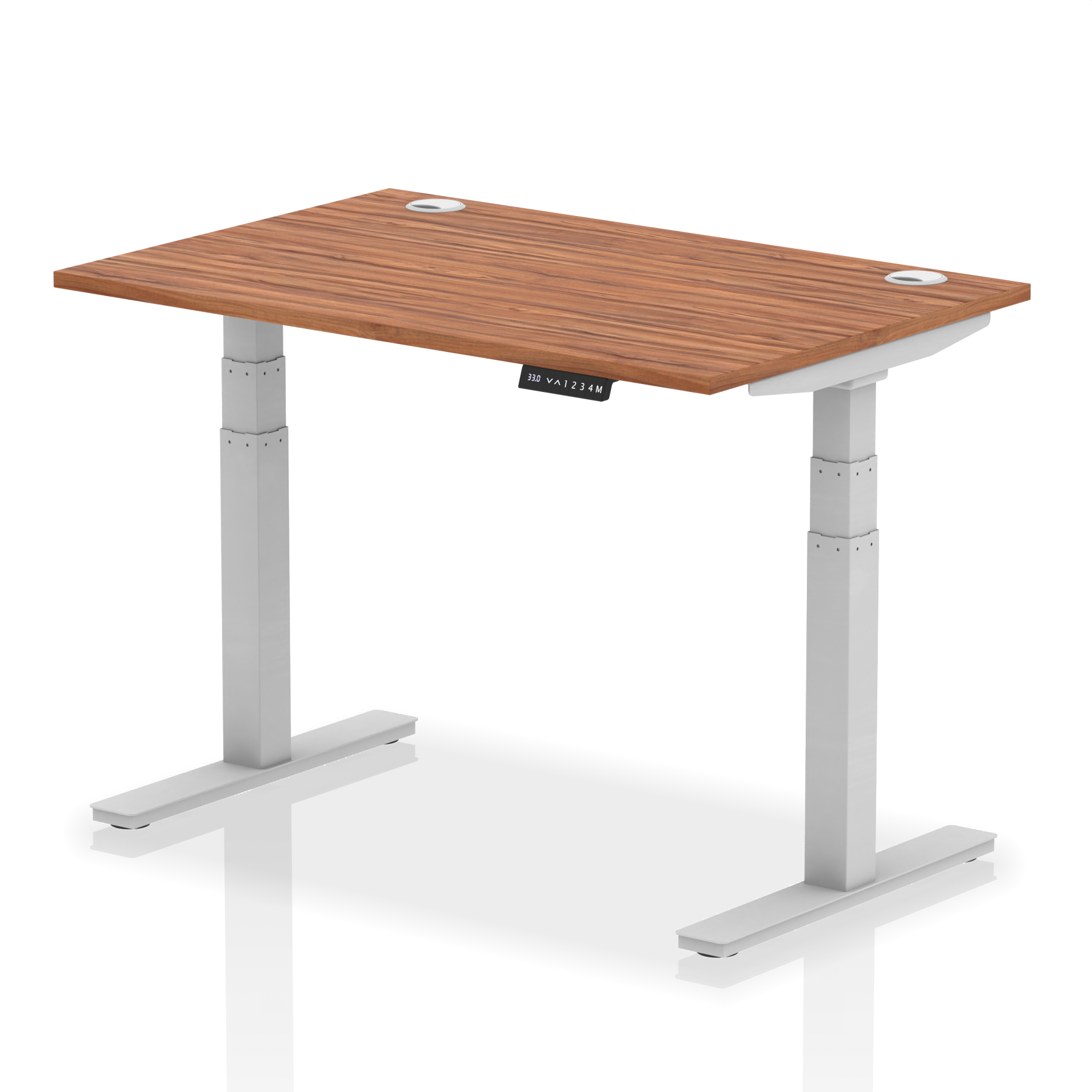 Walnut / Silver Frame