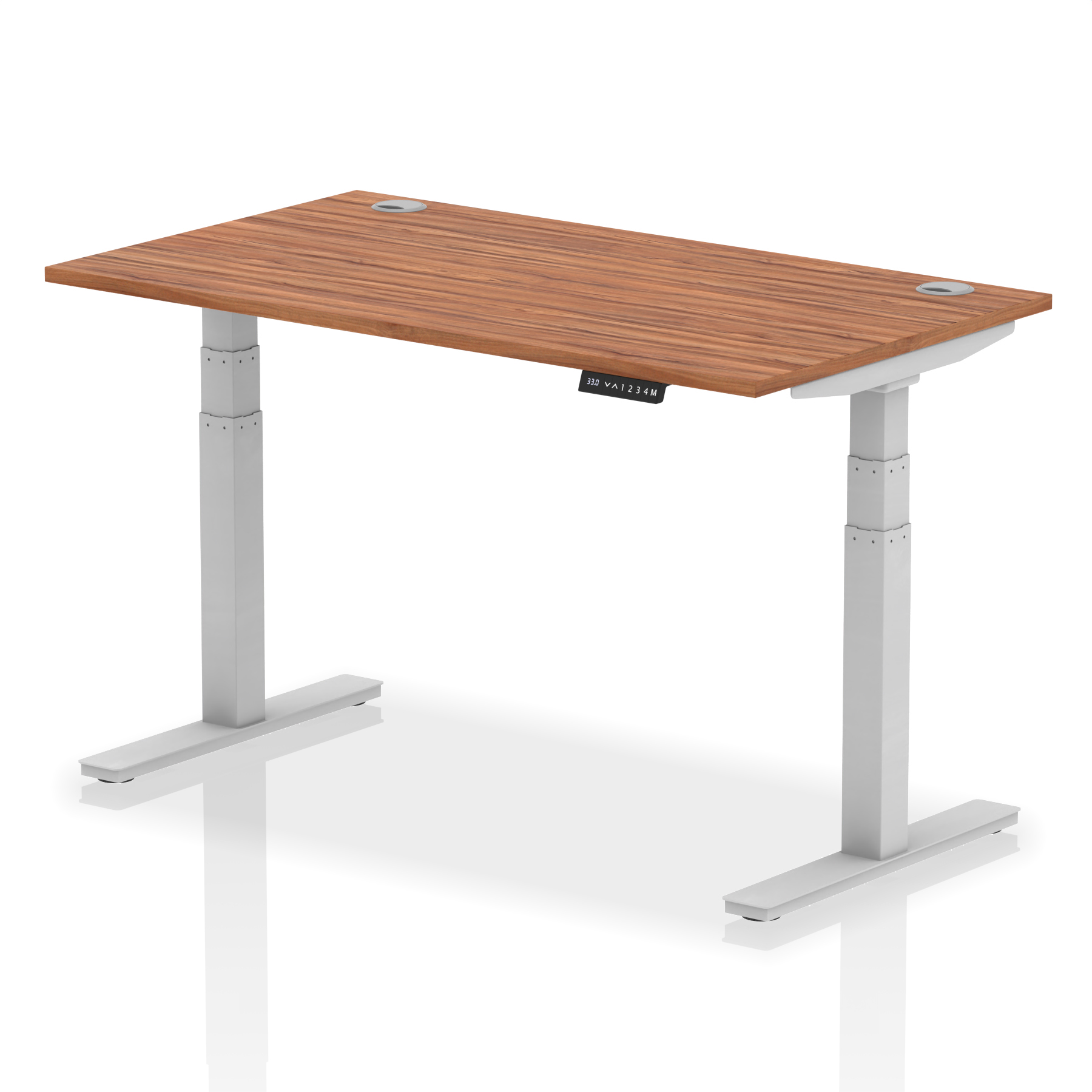 Walnut / Silver Frame