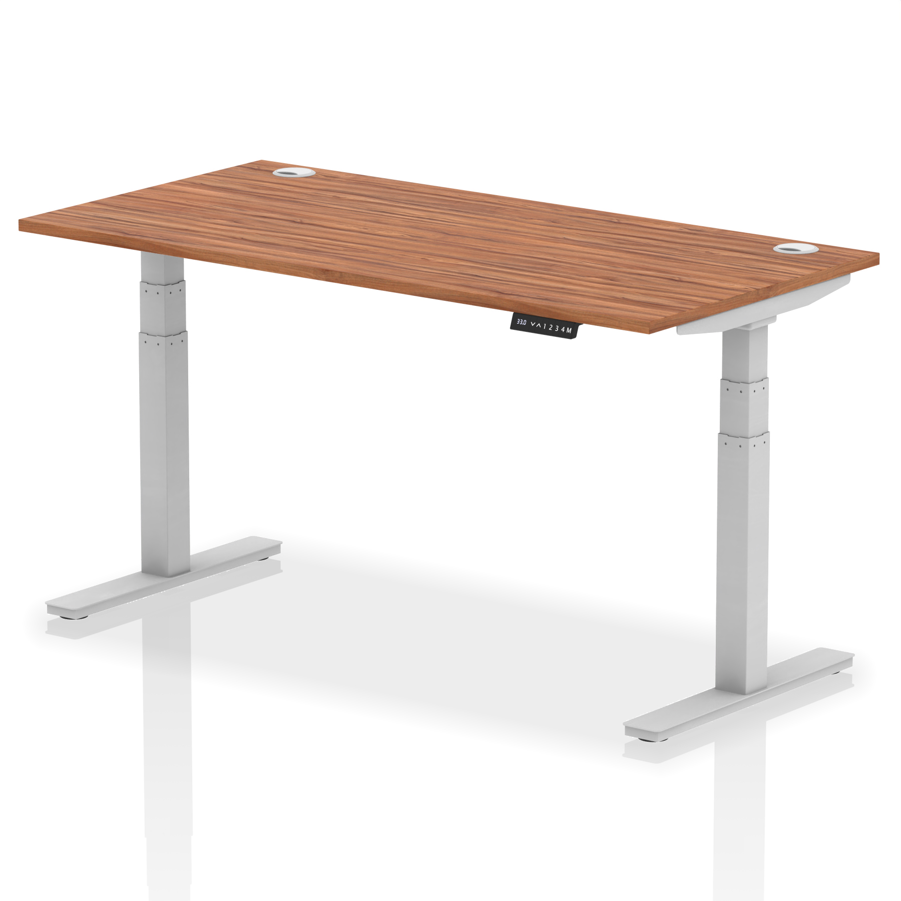 Walnut / Silver Frame