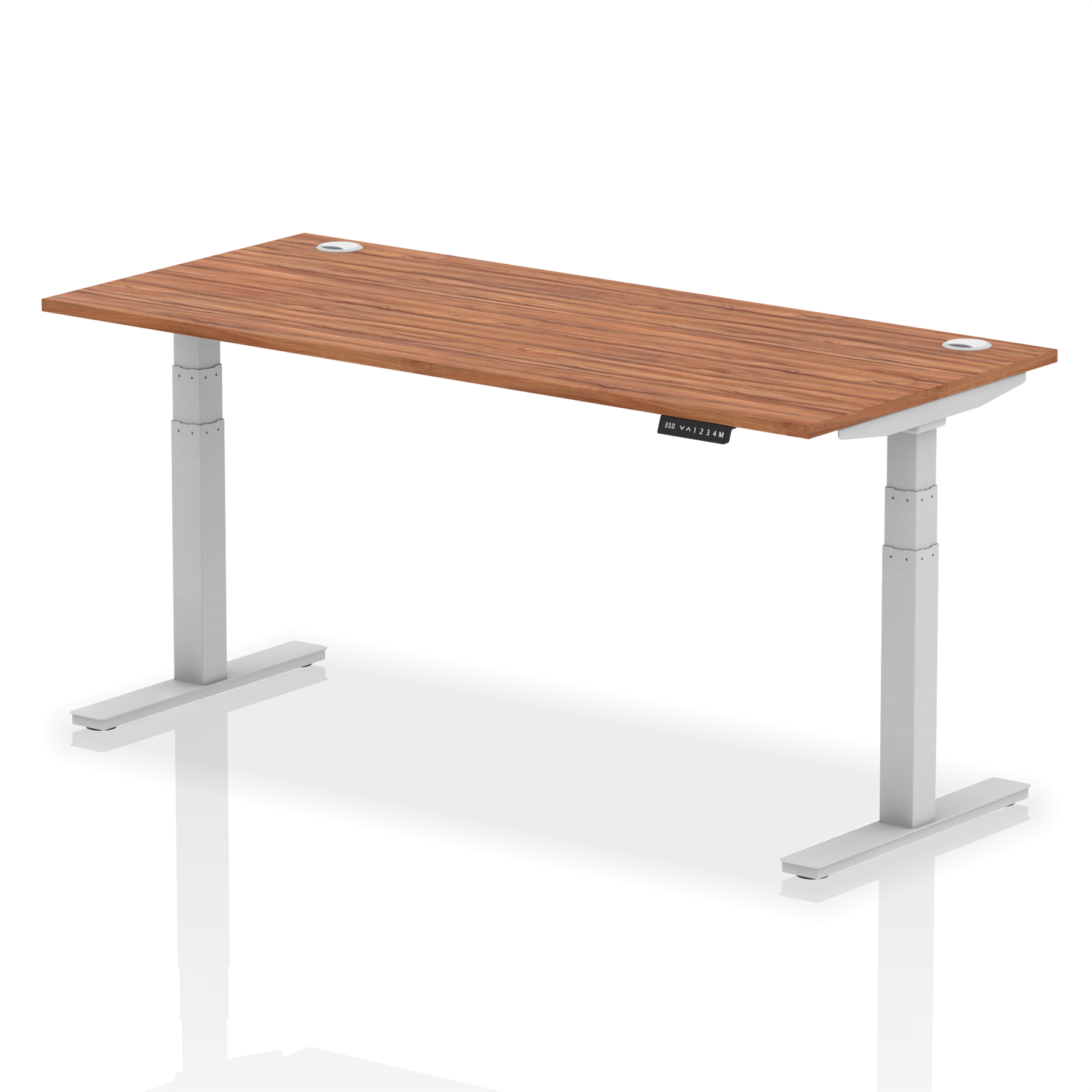 Walnut / Silver Frame