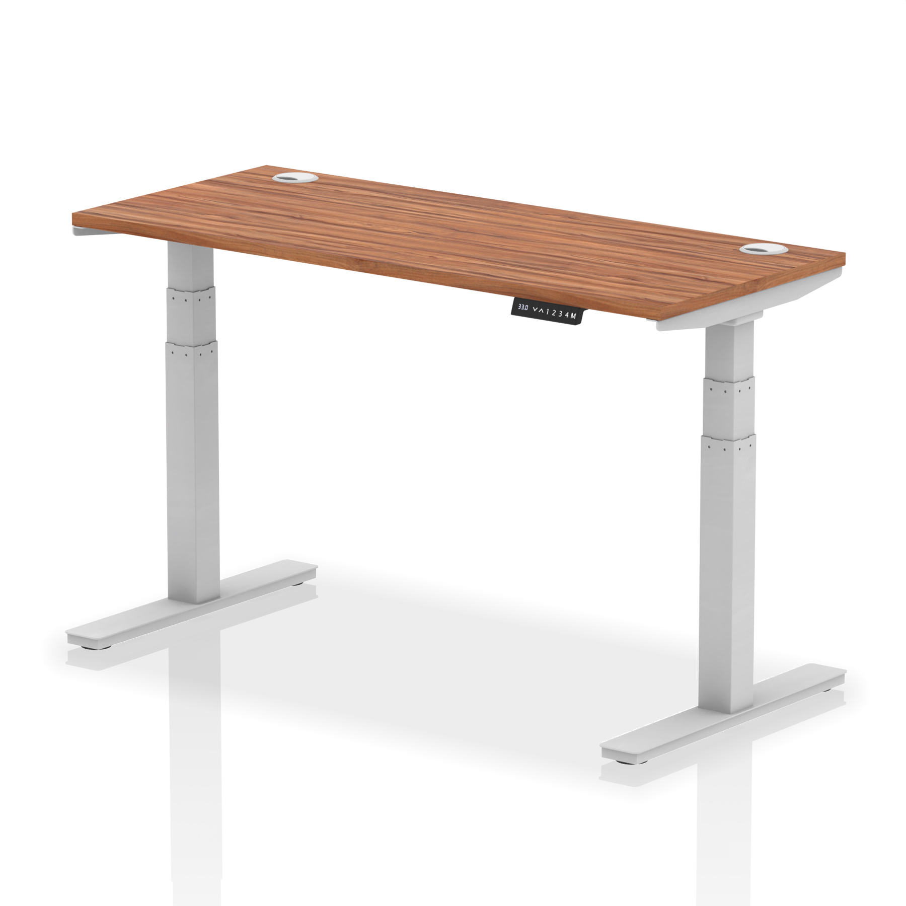 Walnut / Silver Frame