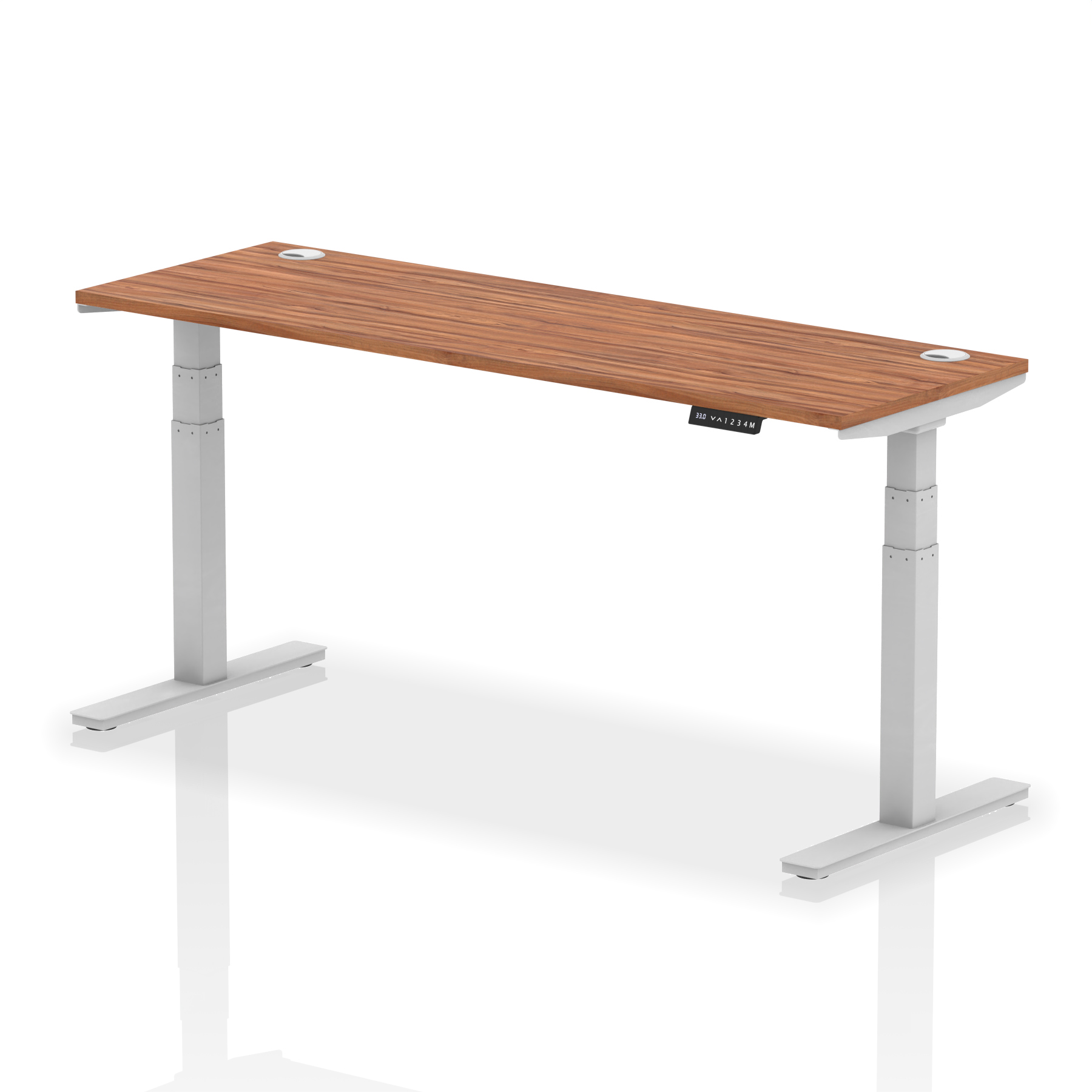 Walnut / Silver Frame