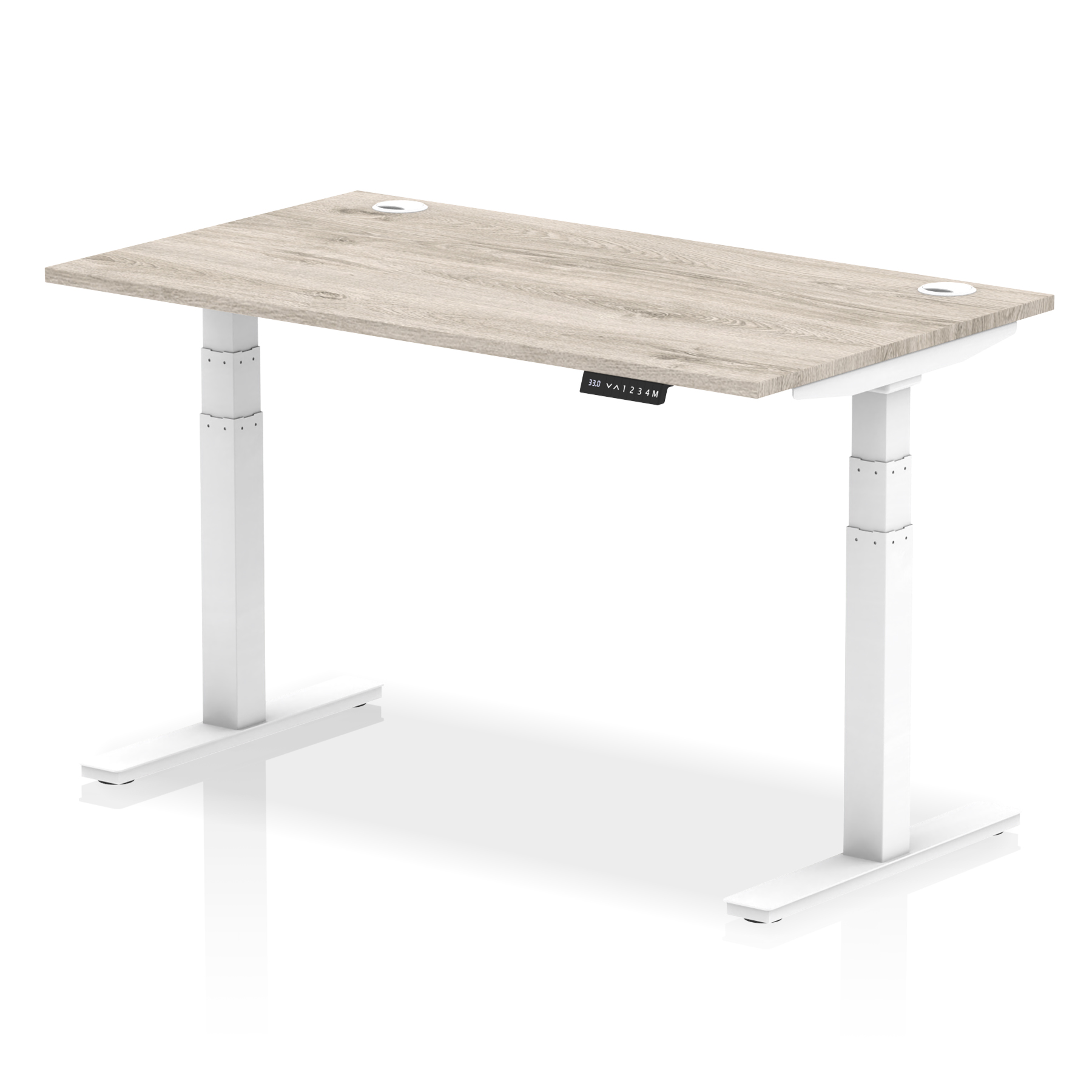 Grey Oak / White Frame
