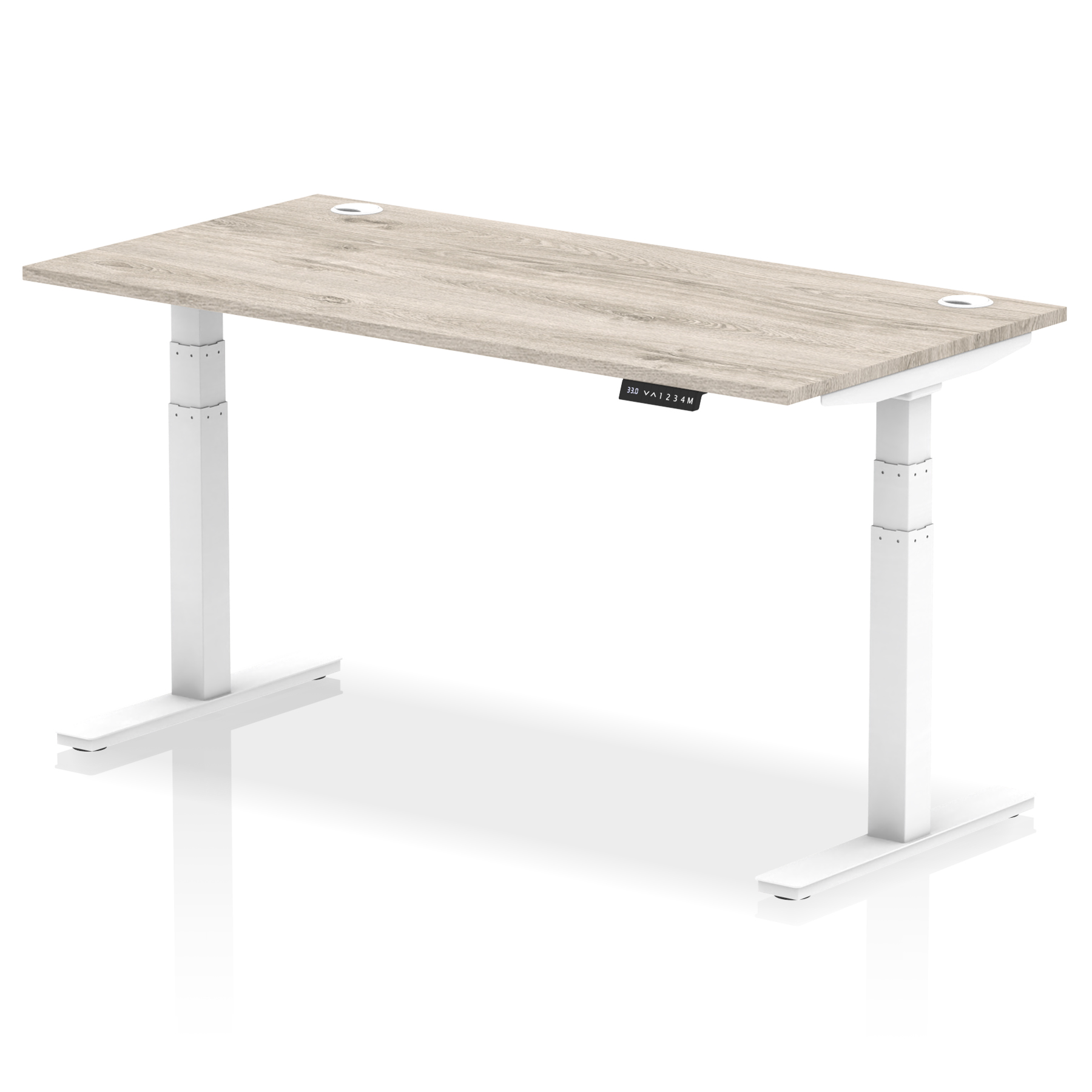 Grey Oak / White Frame