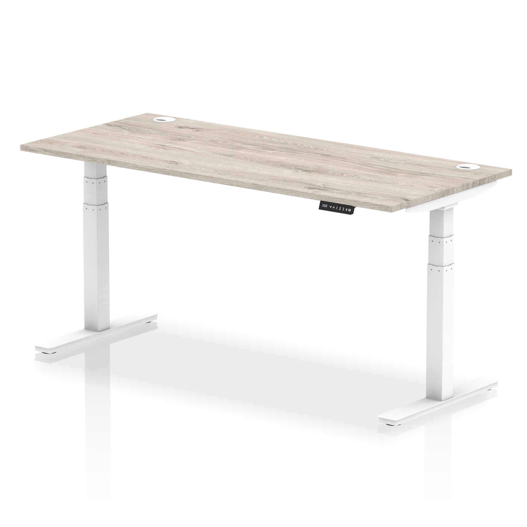 Grey Oak / White Frame
