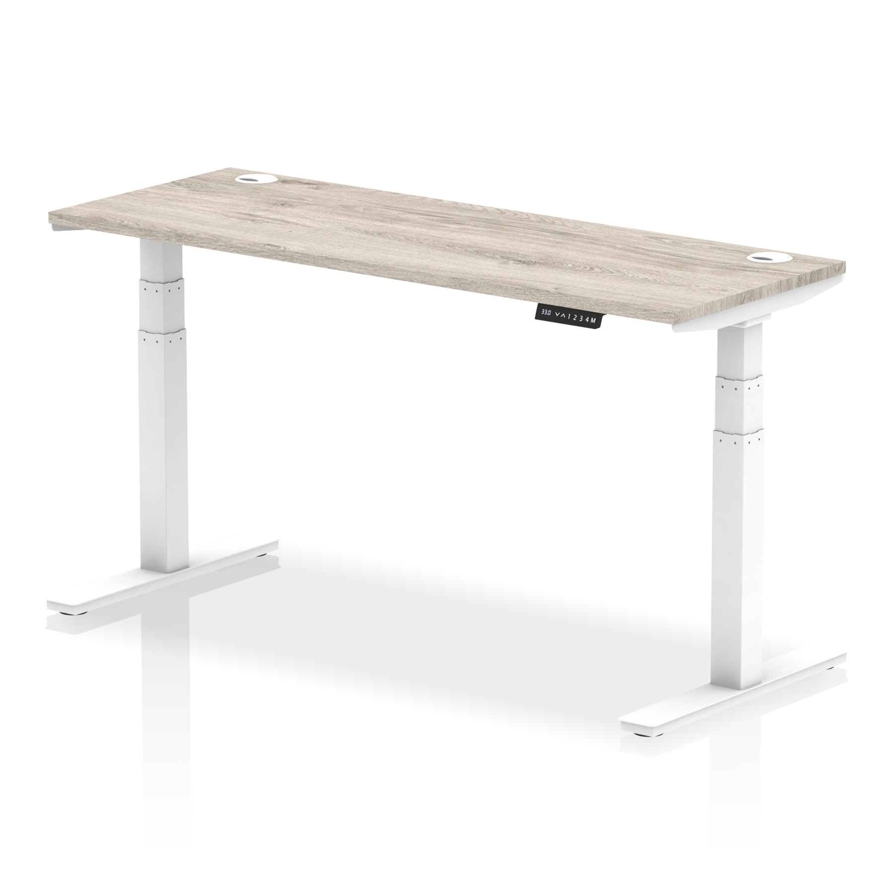 Grey Oak / White Frame