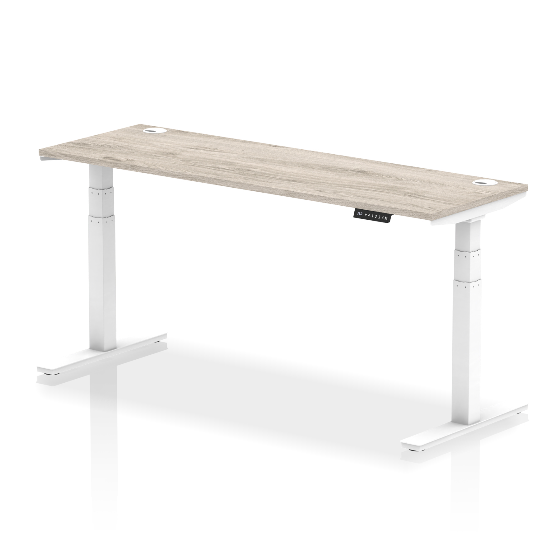 Grey Oak / White Frame