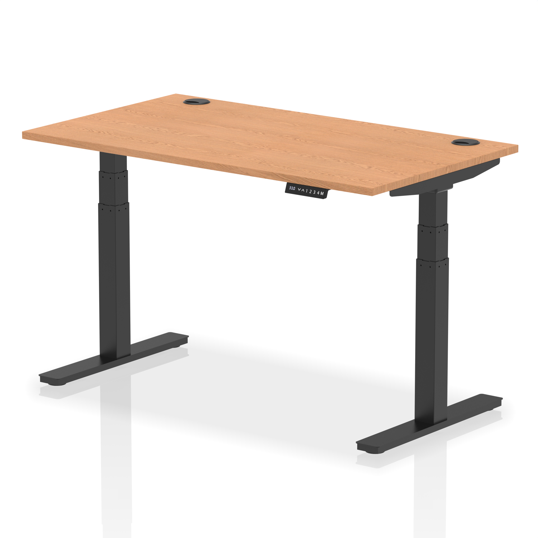 Oak / Black Frame
