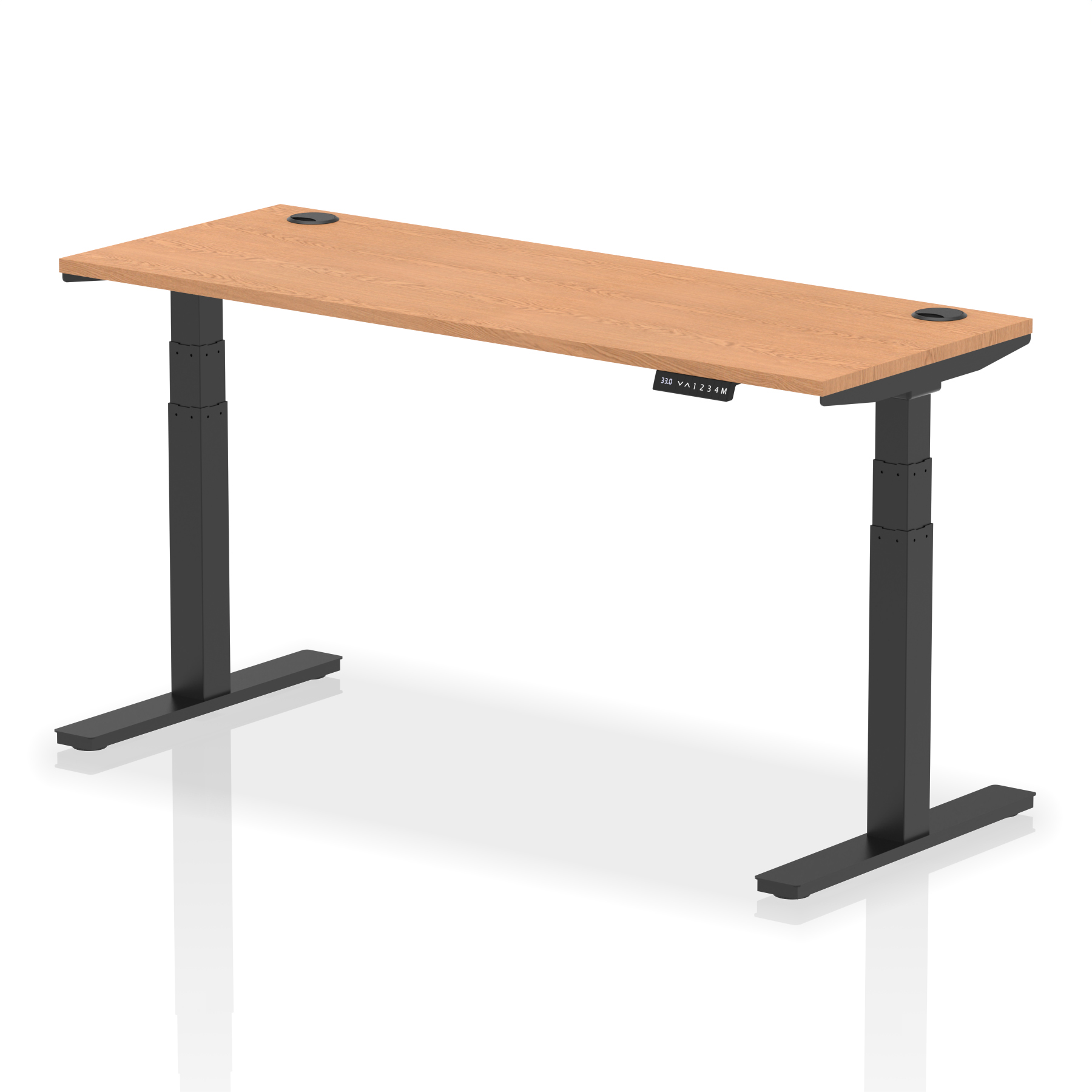 Oak / Black Frame