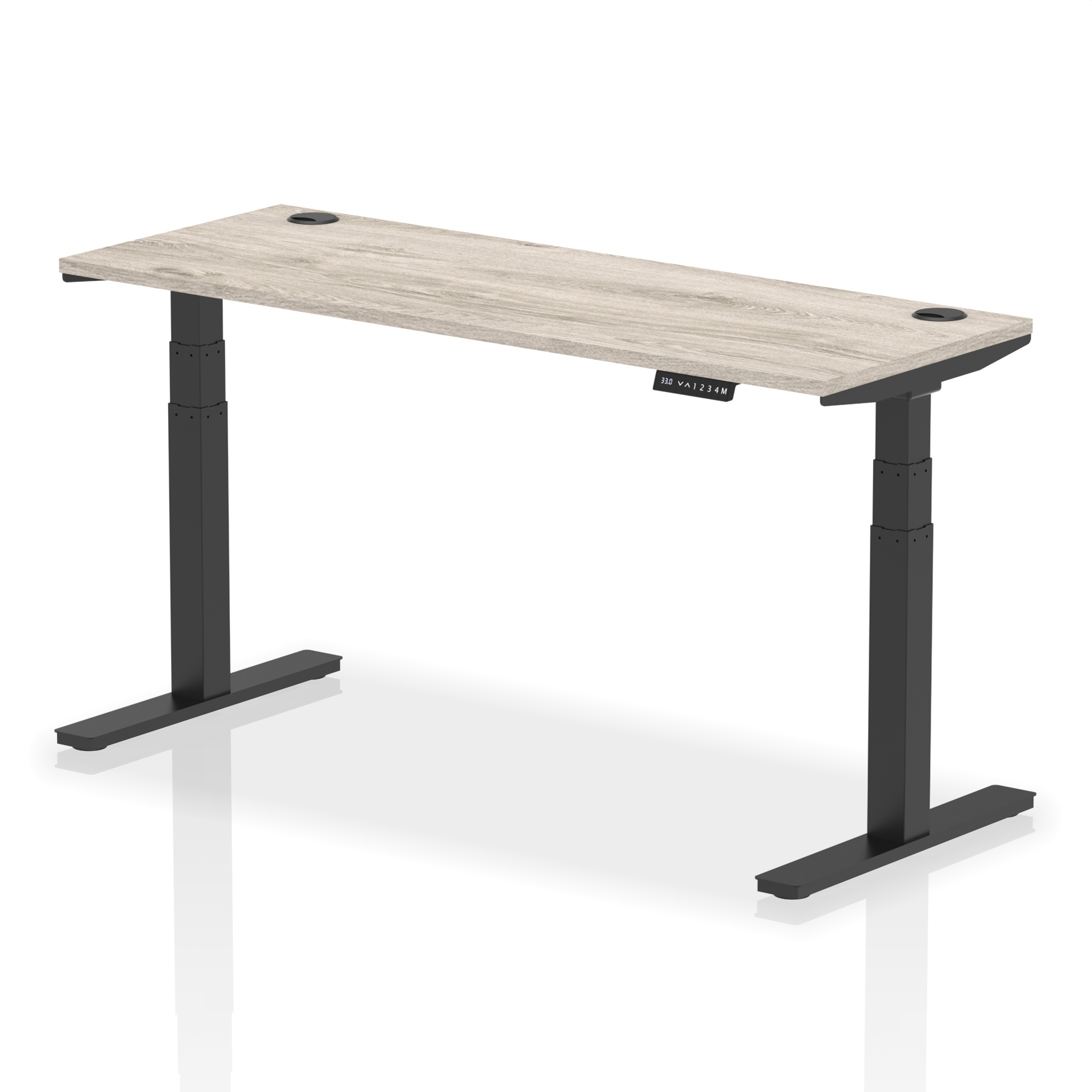 Grey Oak / Black Frame