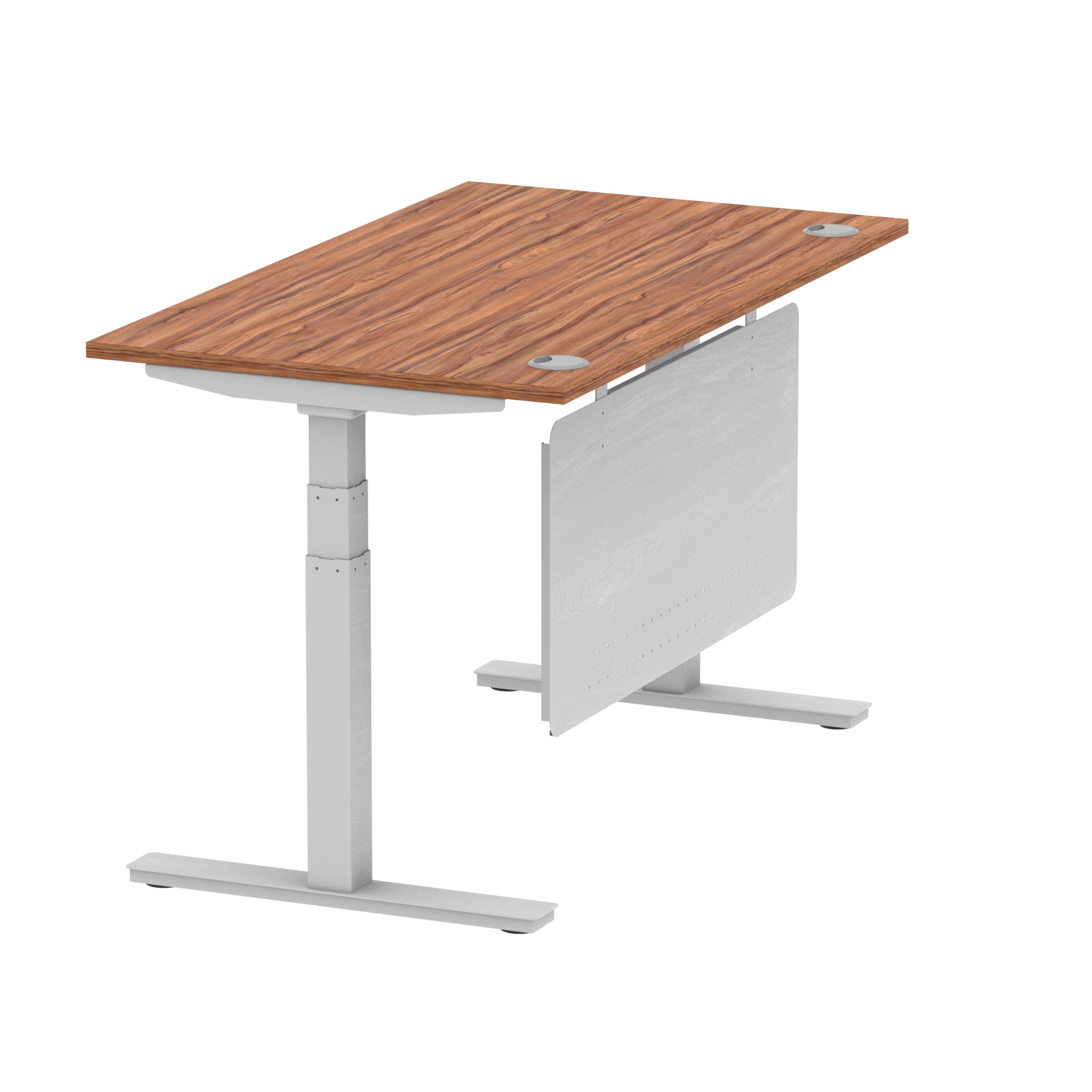 Walnut / Silver Frame