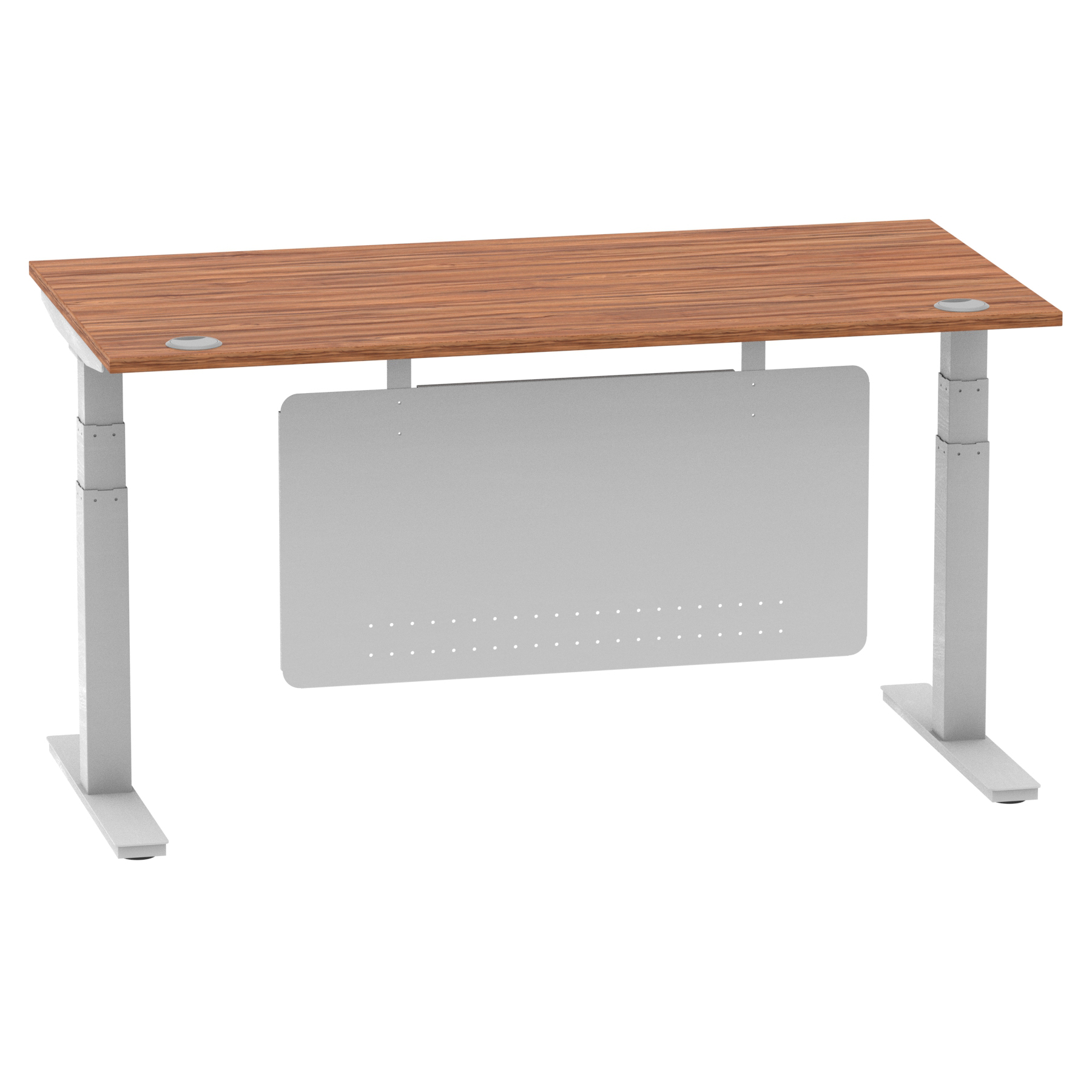 Walnut / Silver Frame