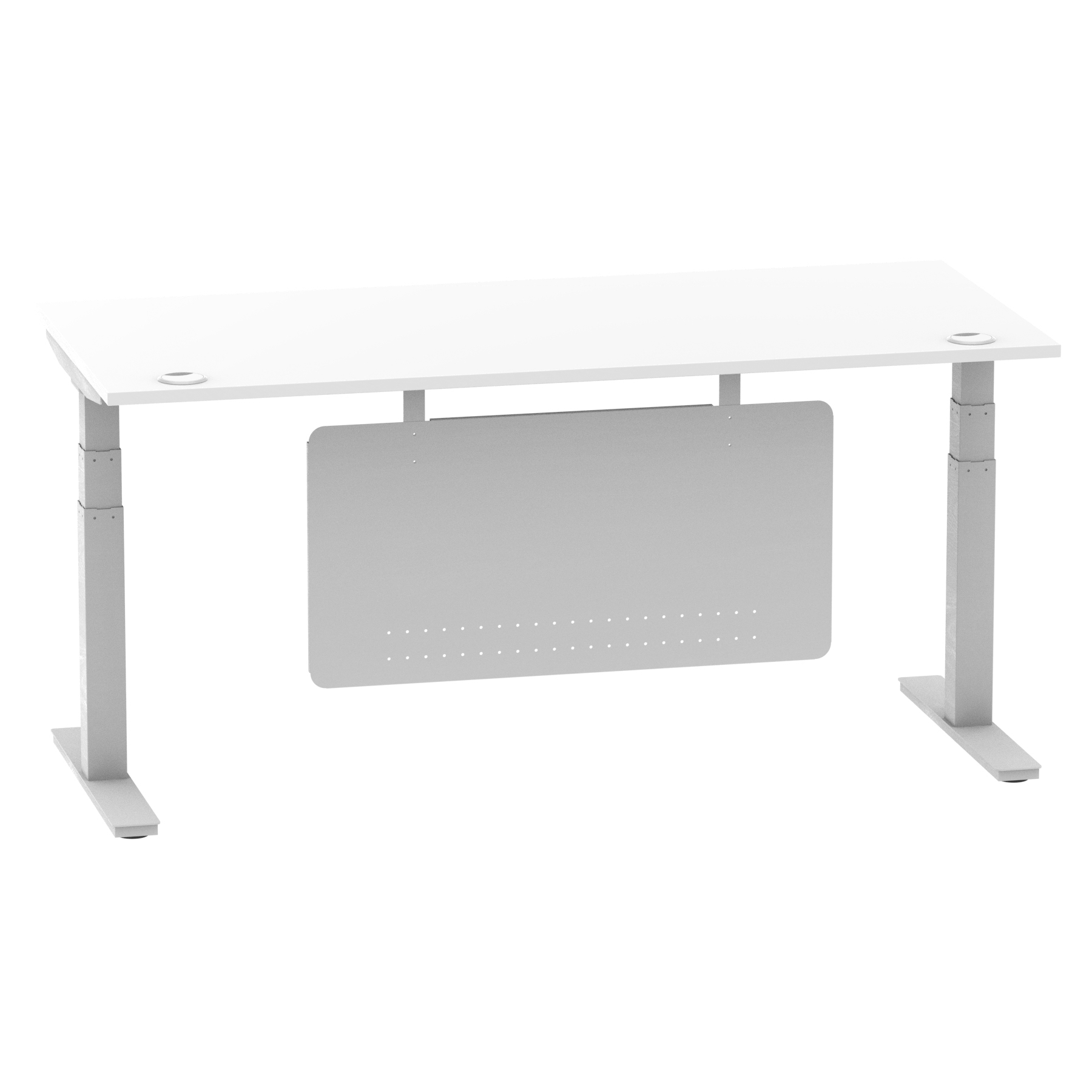 White / Silver Frame