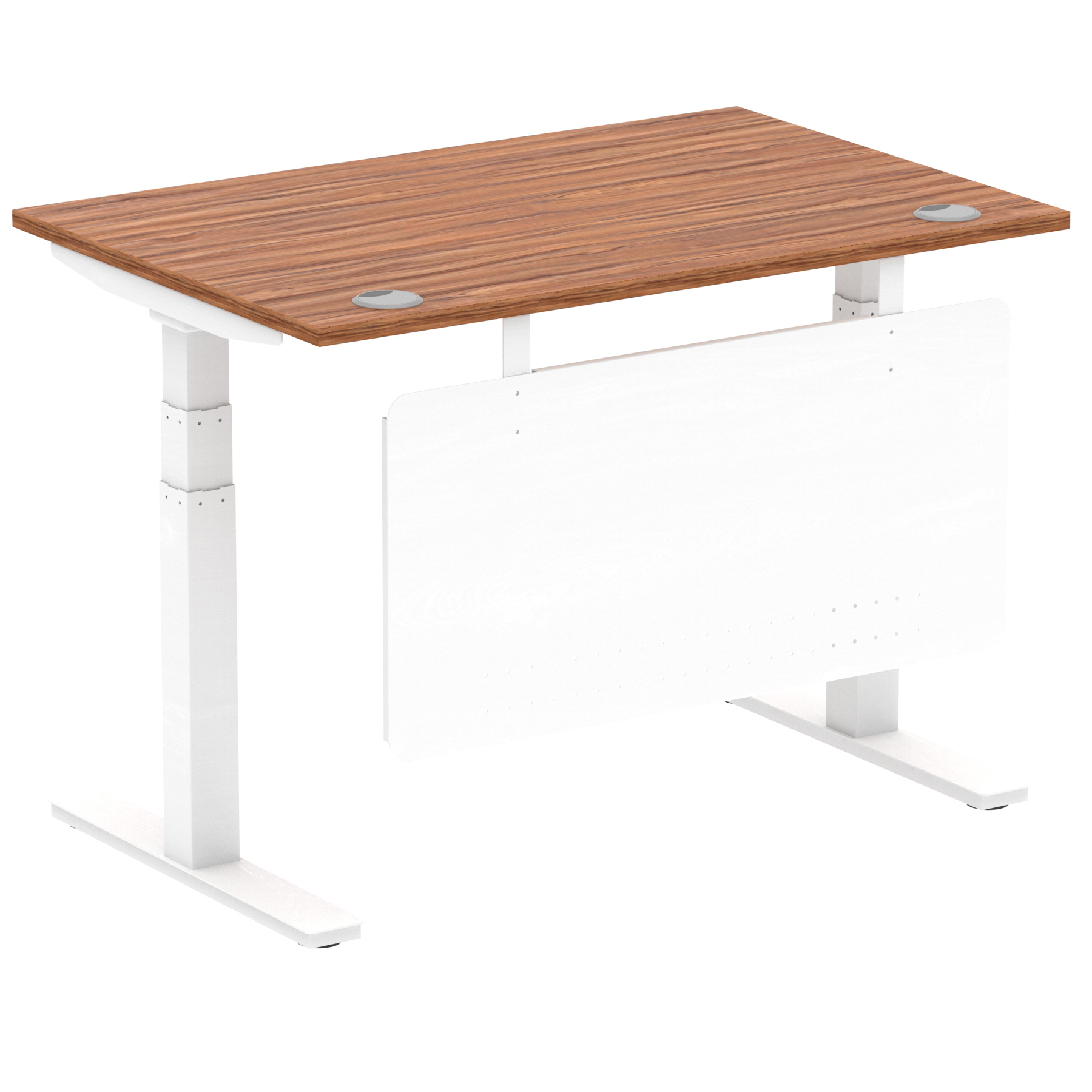 Walnut / White Frame