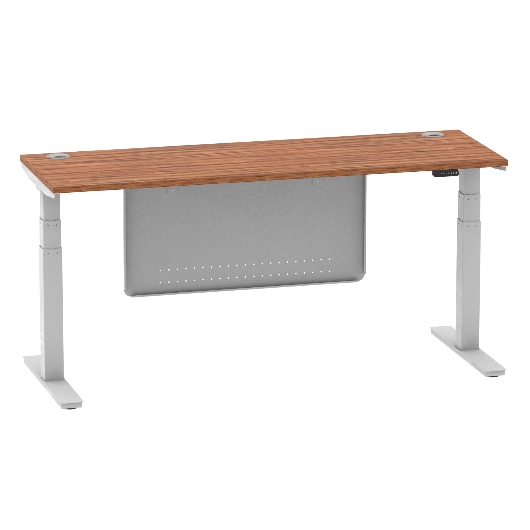 Walnut / Silver Frame