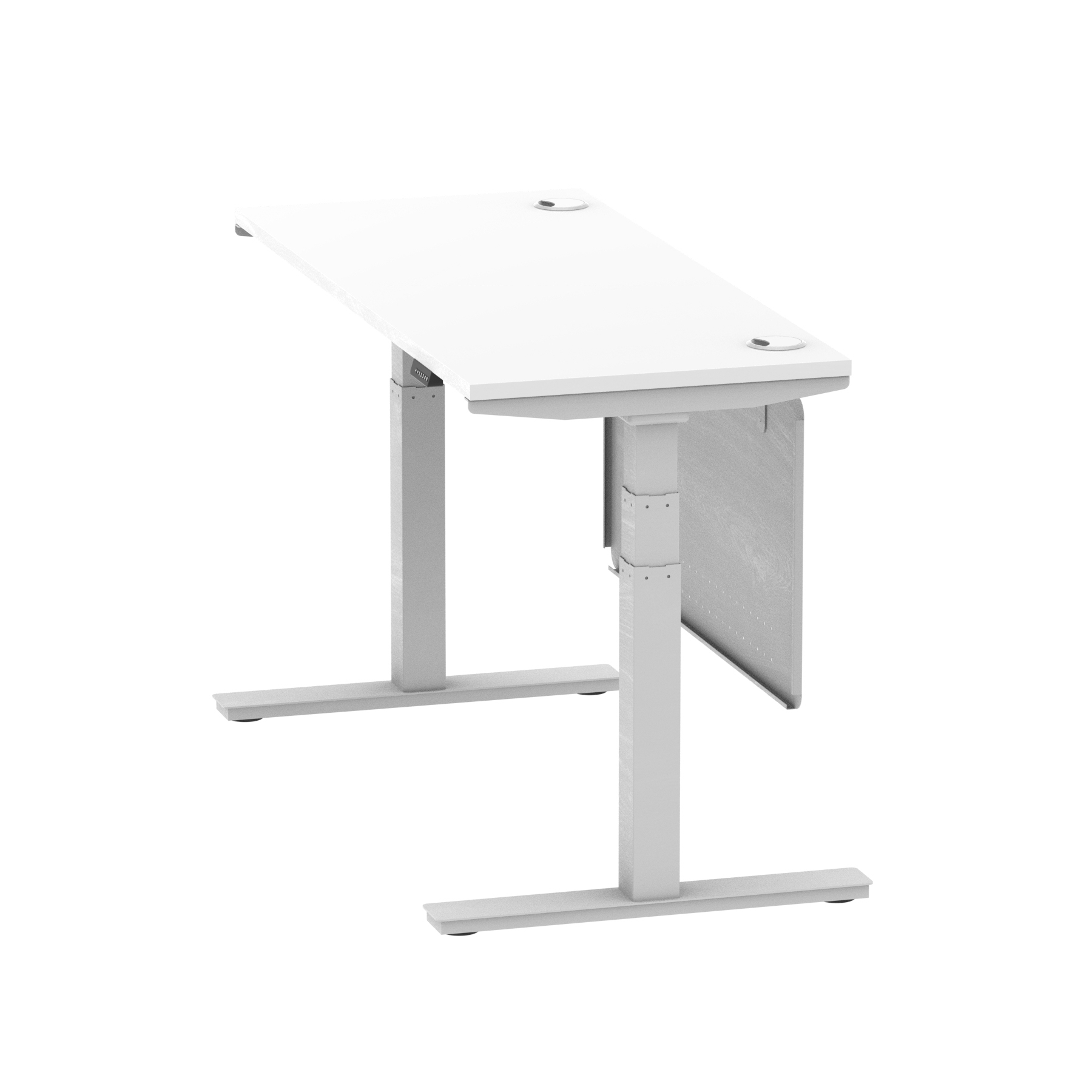 White / Silver Frame