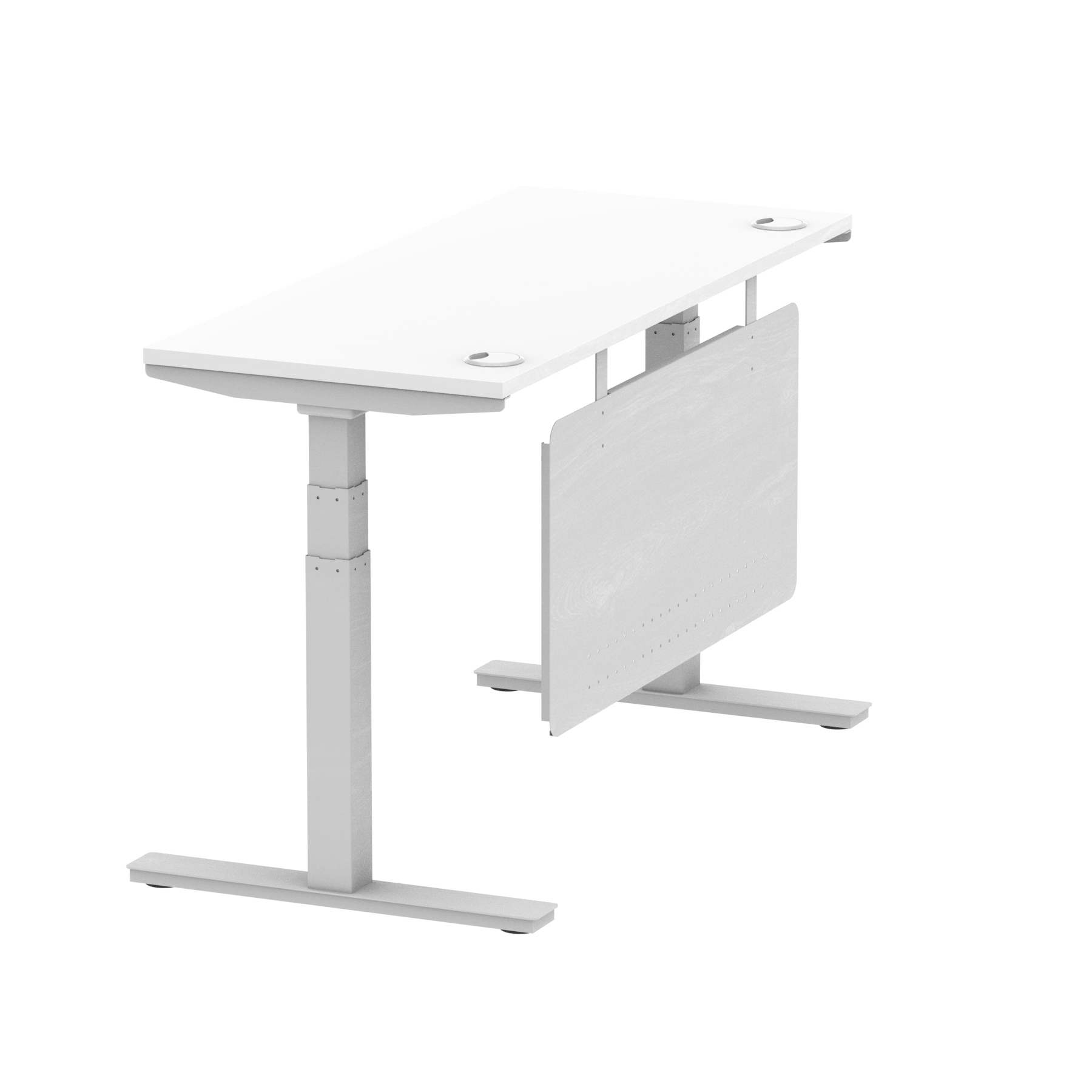White / Silver Frame