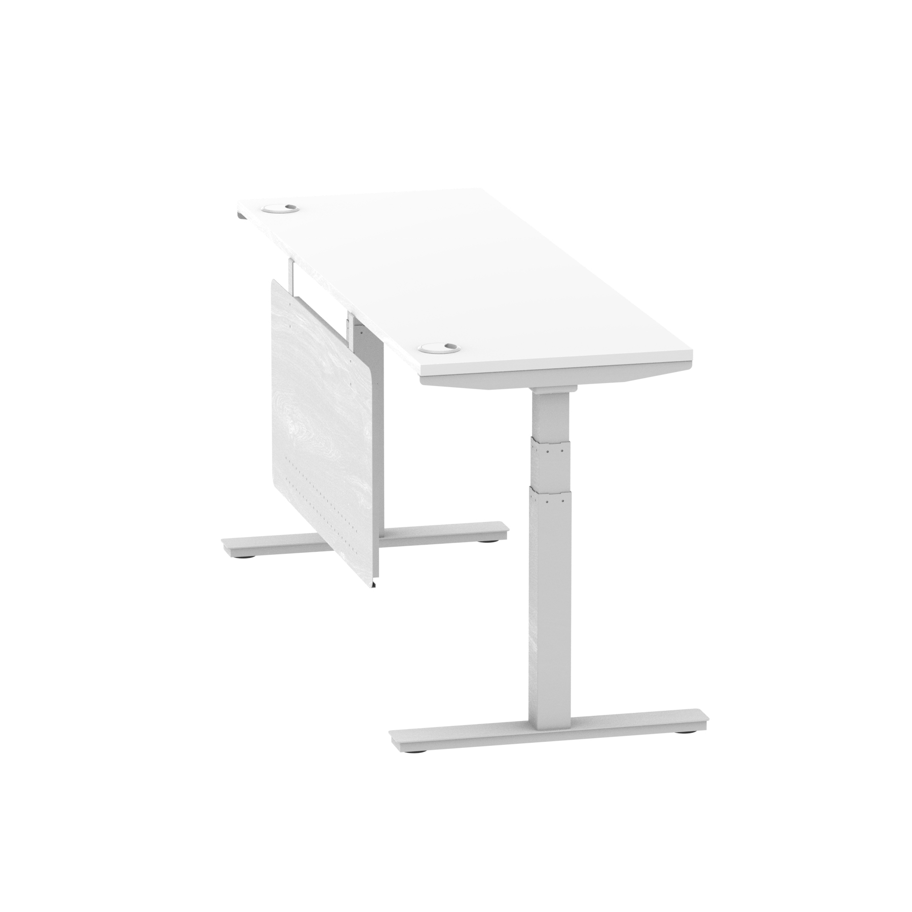 White / Silver Frame