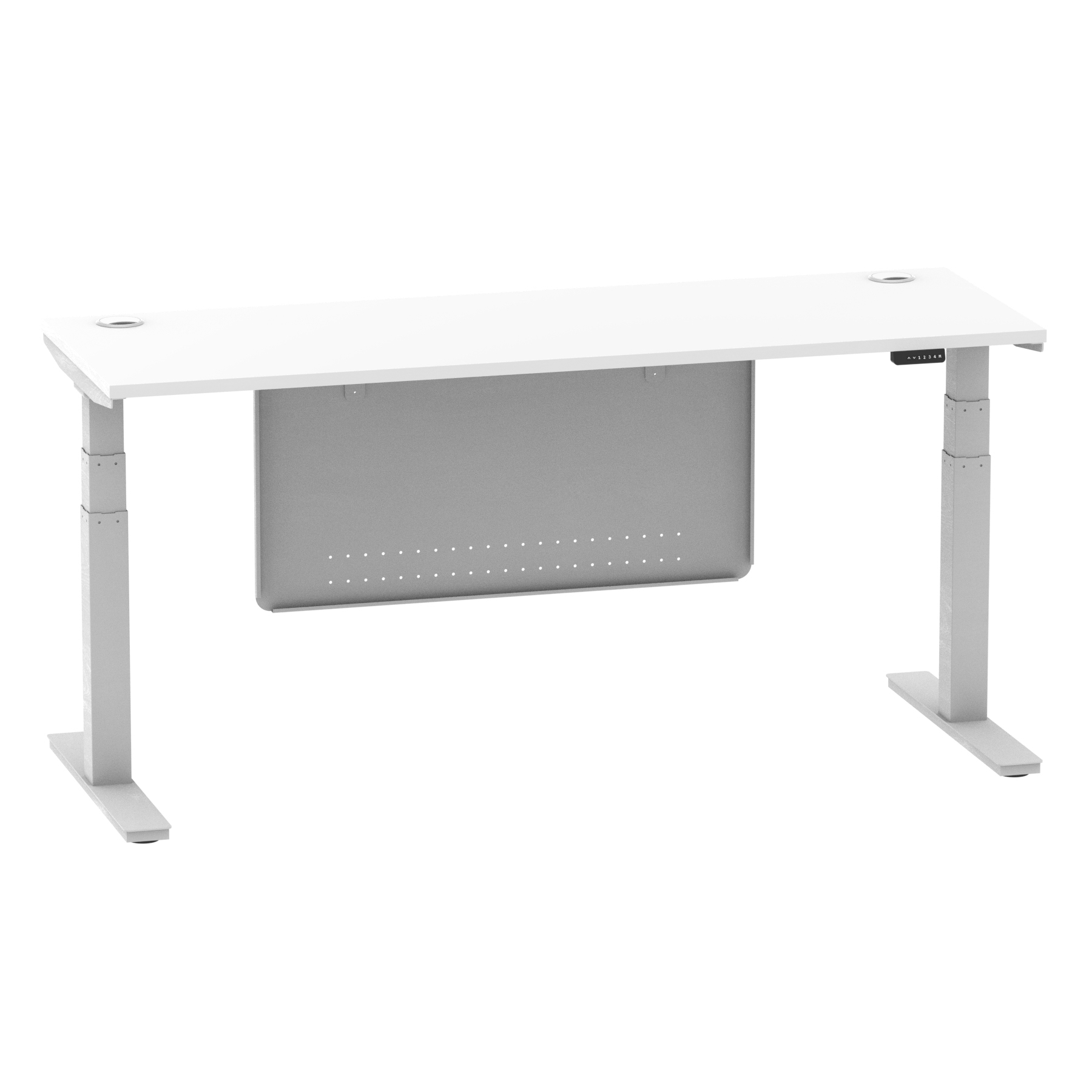 White / Silver Frame