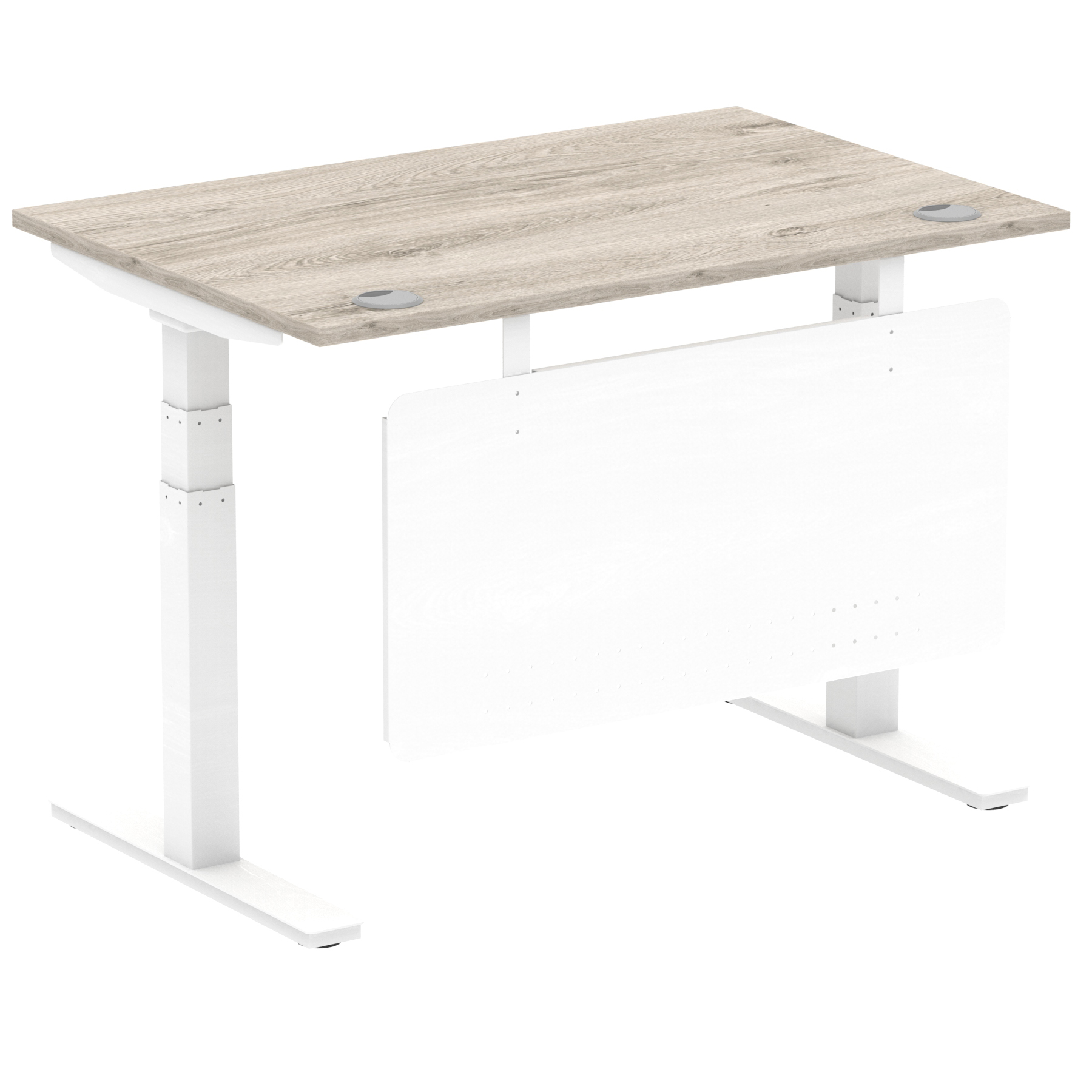 Grey Oak / White Frame
