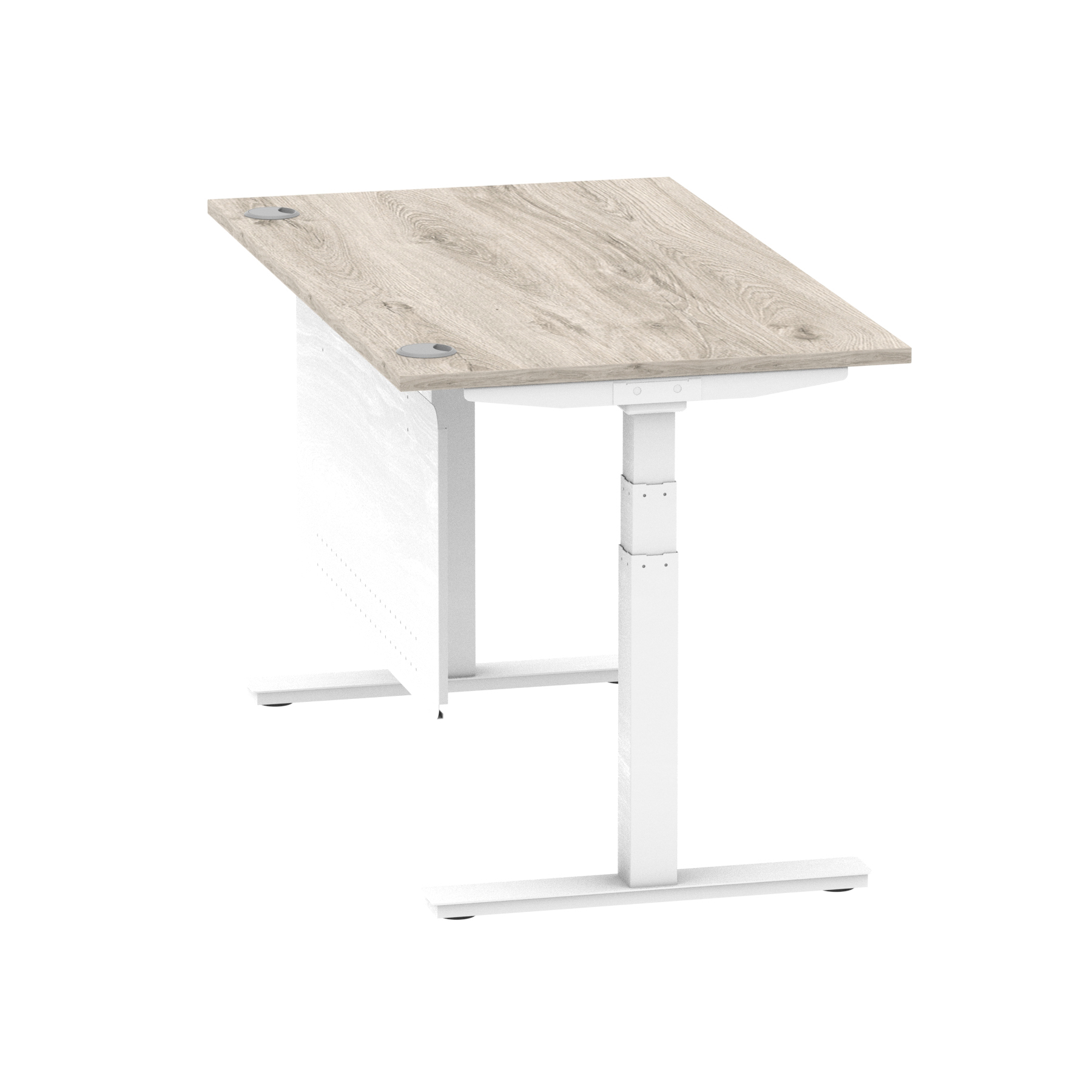 Grey Oak / White Frame