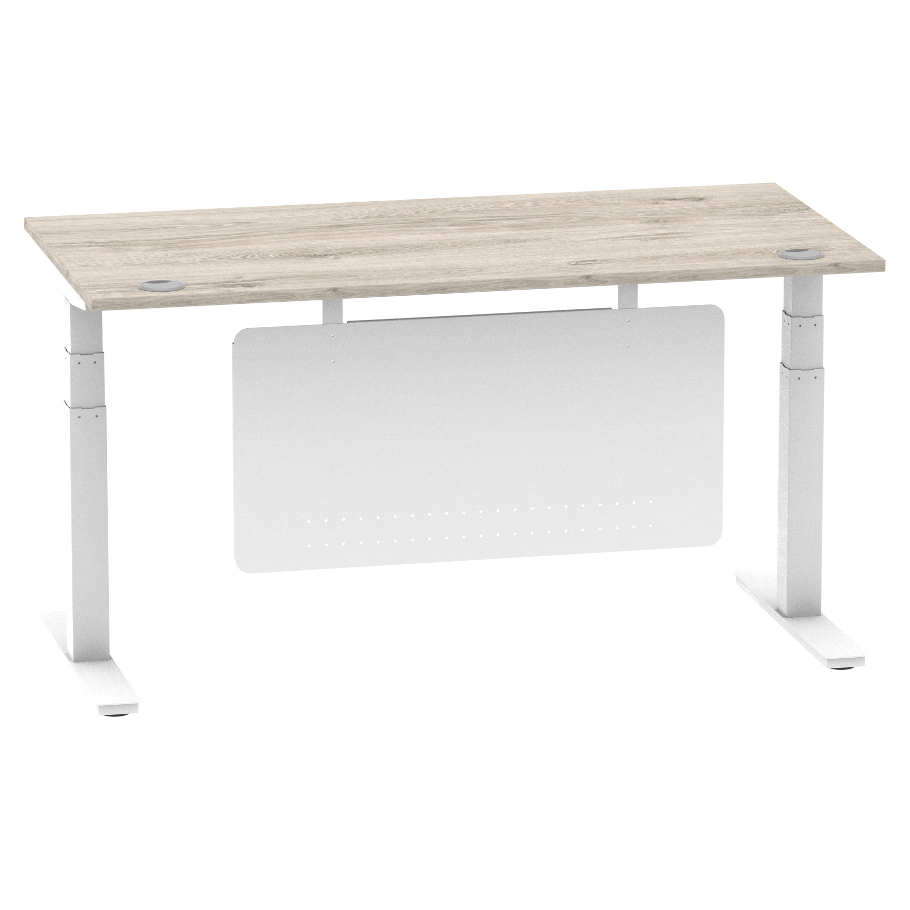 Grey Oak / White Frame