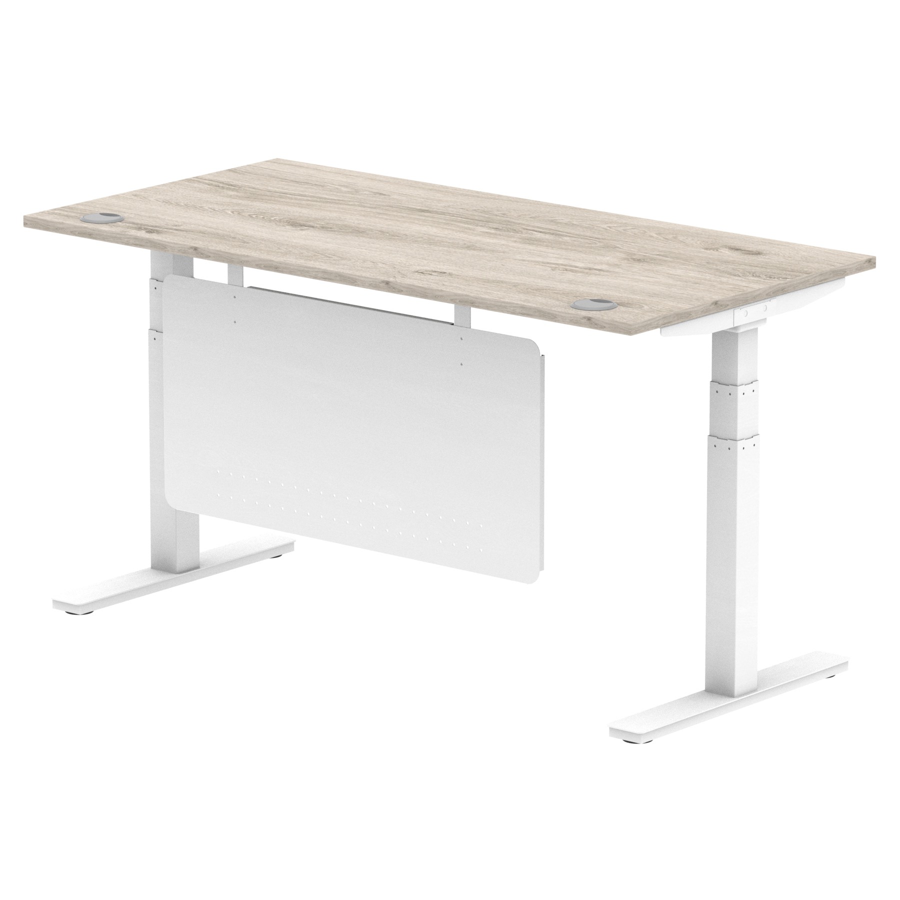 Grey Oak / White Frame