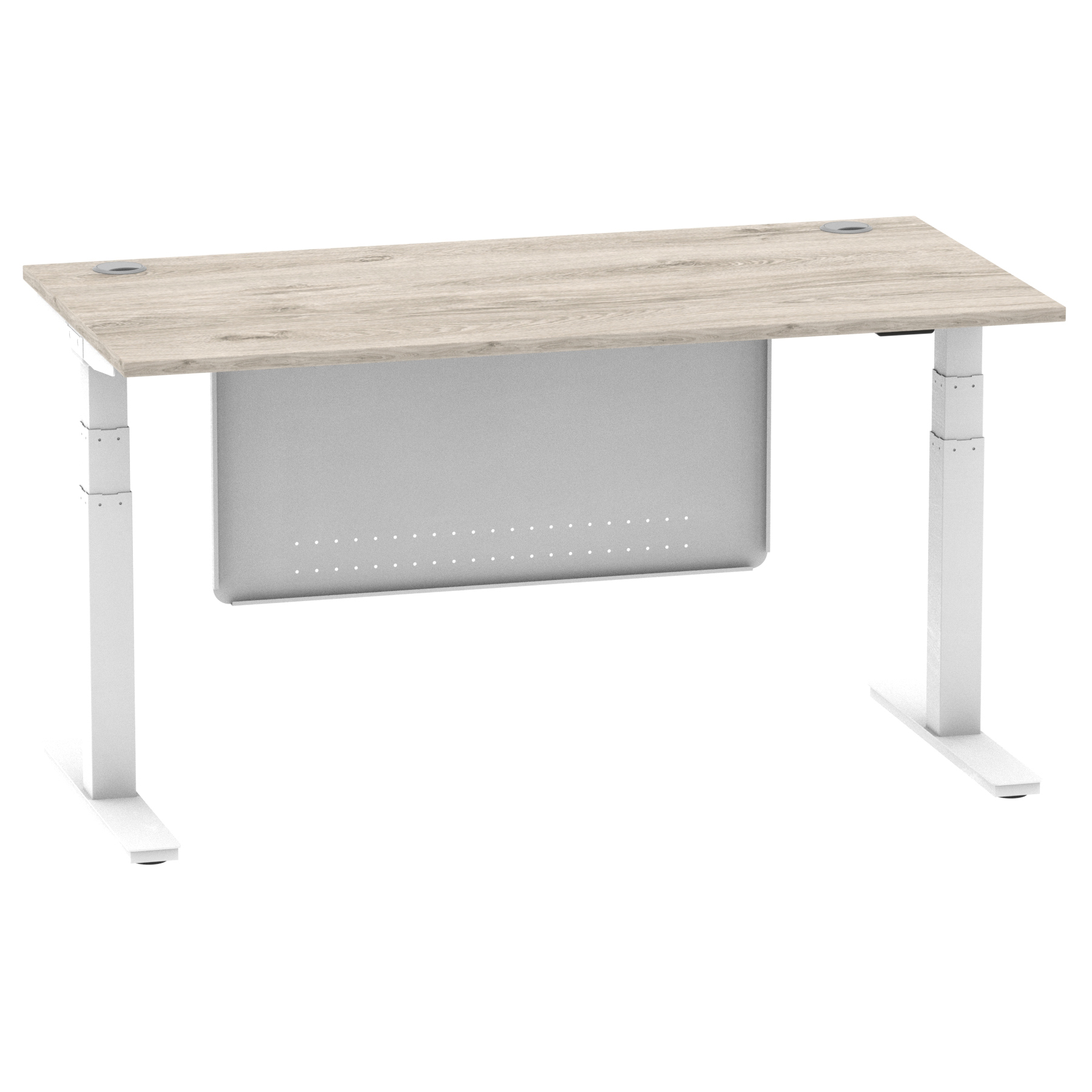 Grey Oak / White Frame