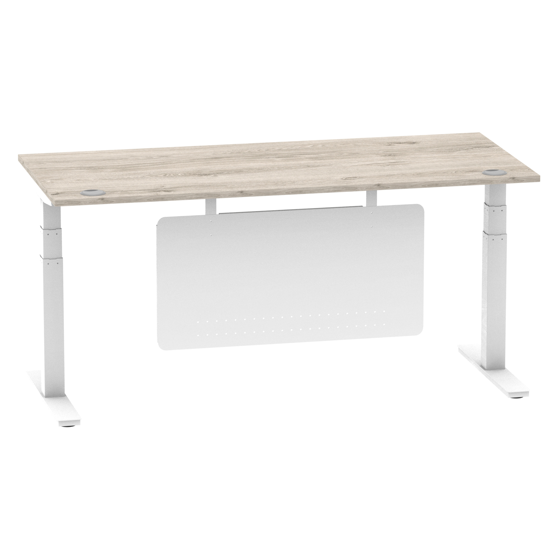 Grey Oak / White Frame