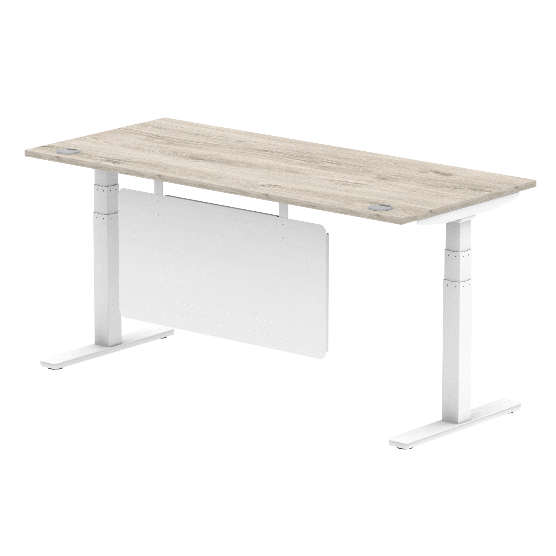 Grey Oak / White Frame