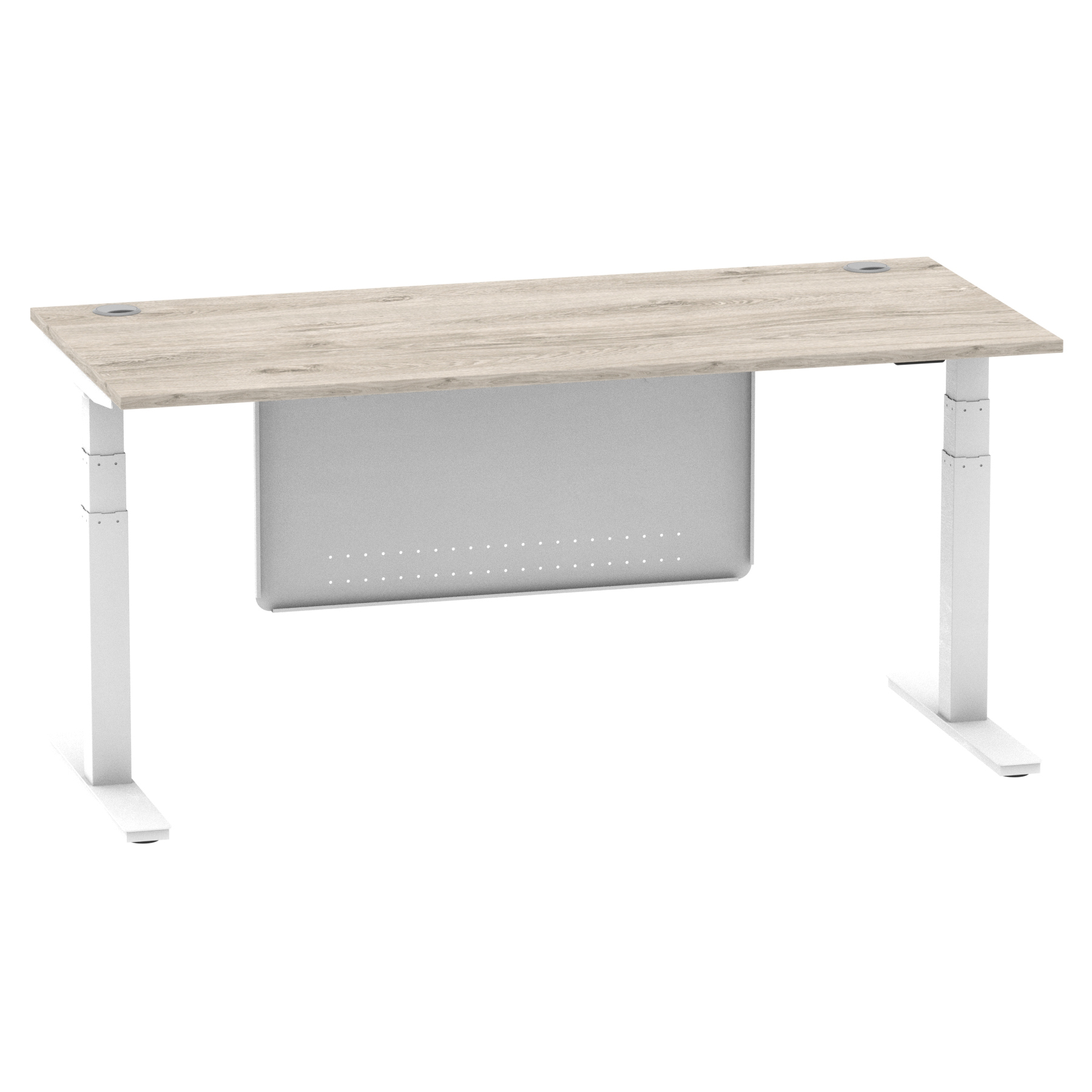 Grey Oak / White Frame