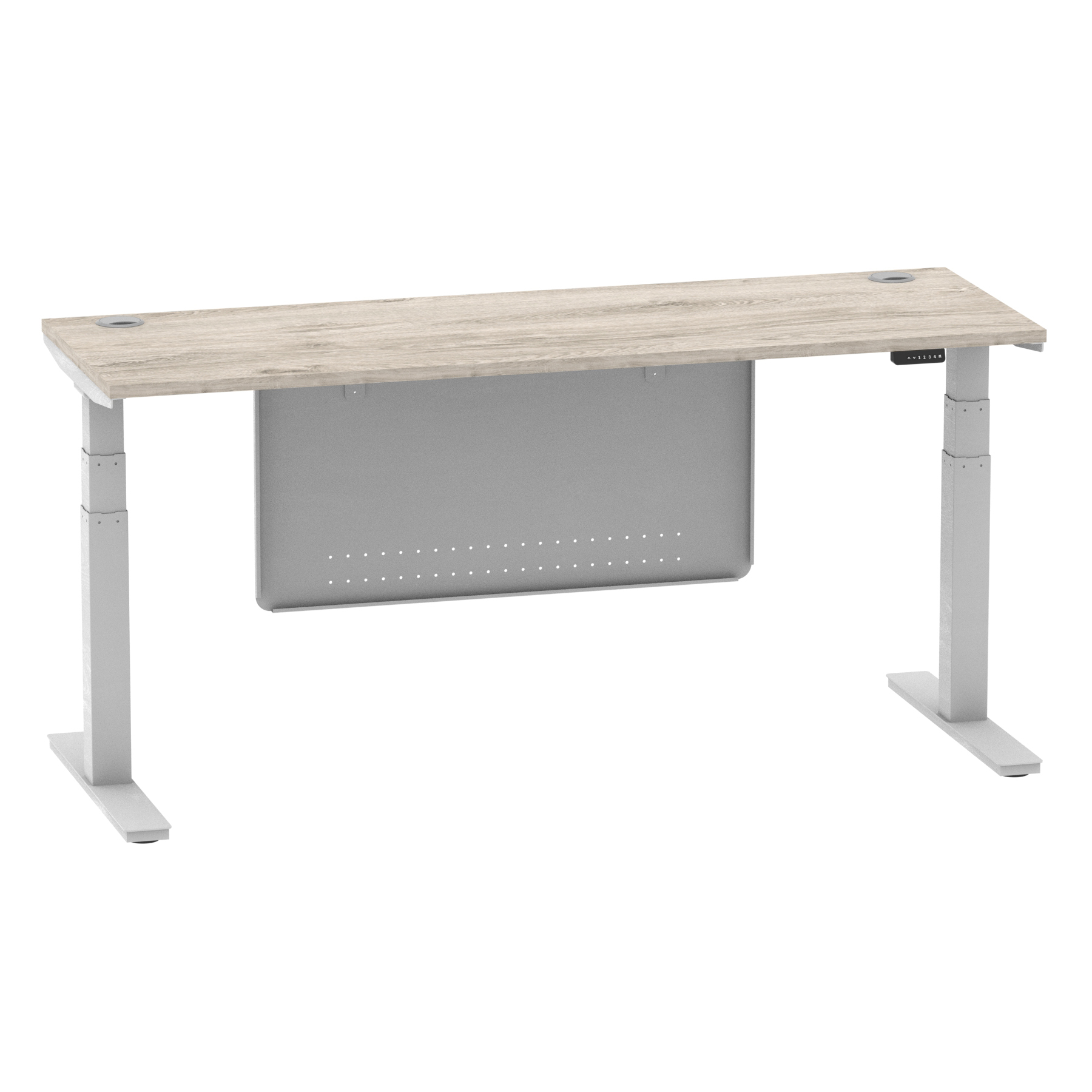 Grey Oak / Silver Frame