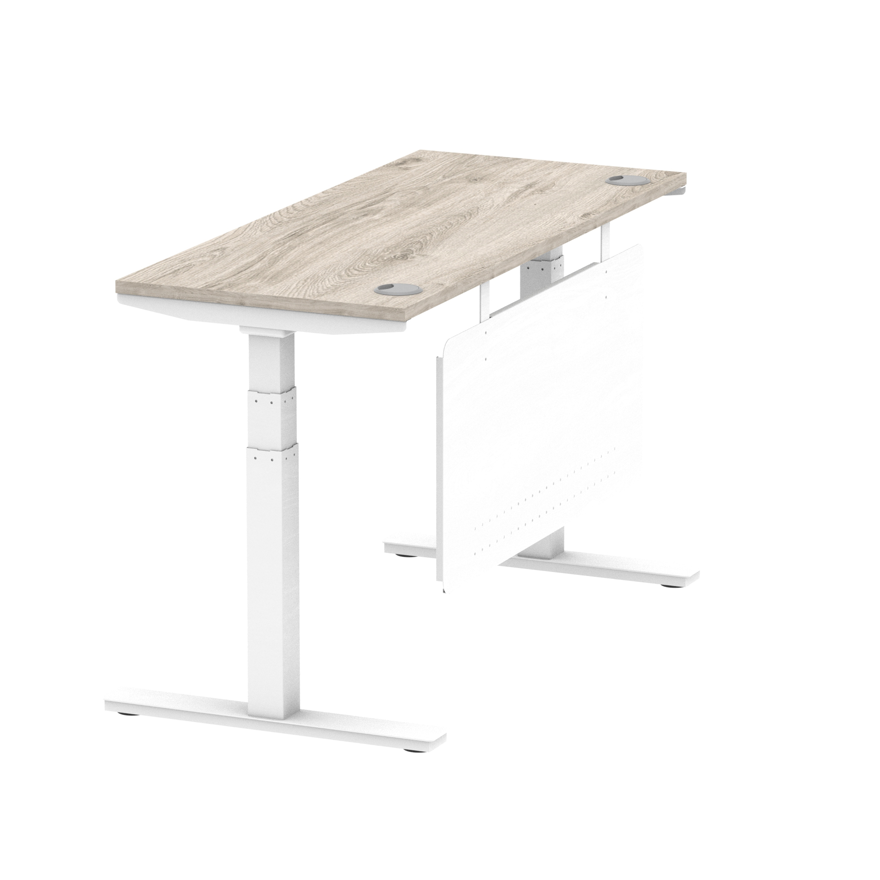 Grey Oak / White Frame