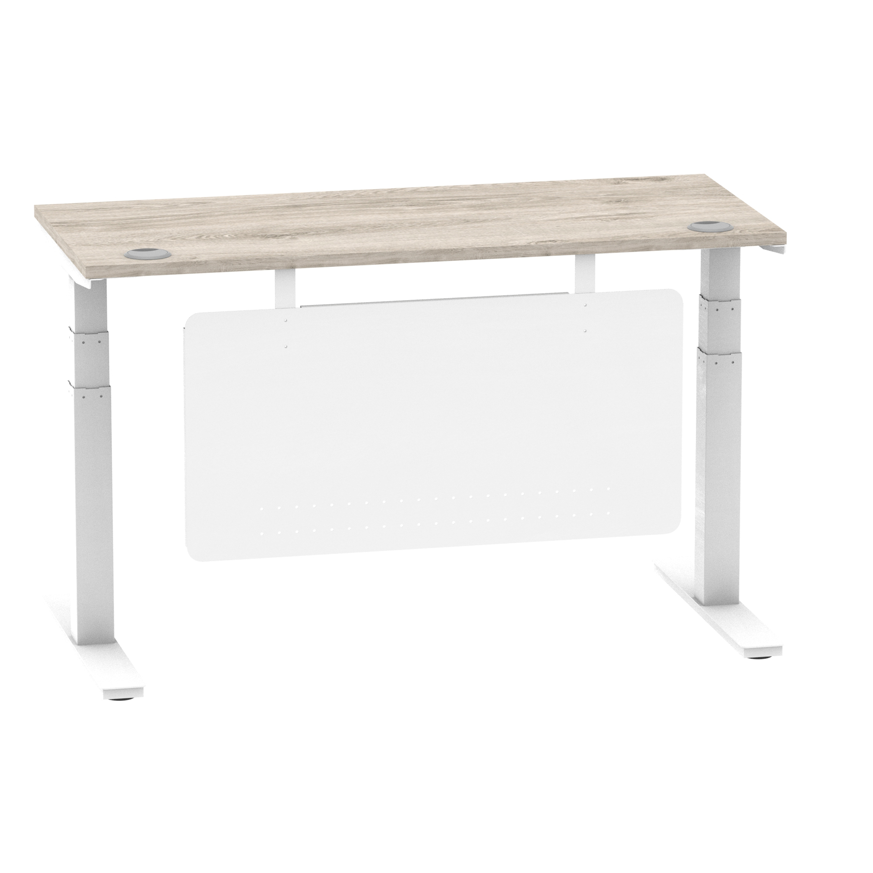 Grey Oak / White Frame