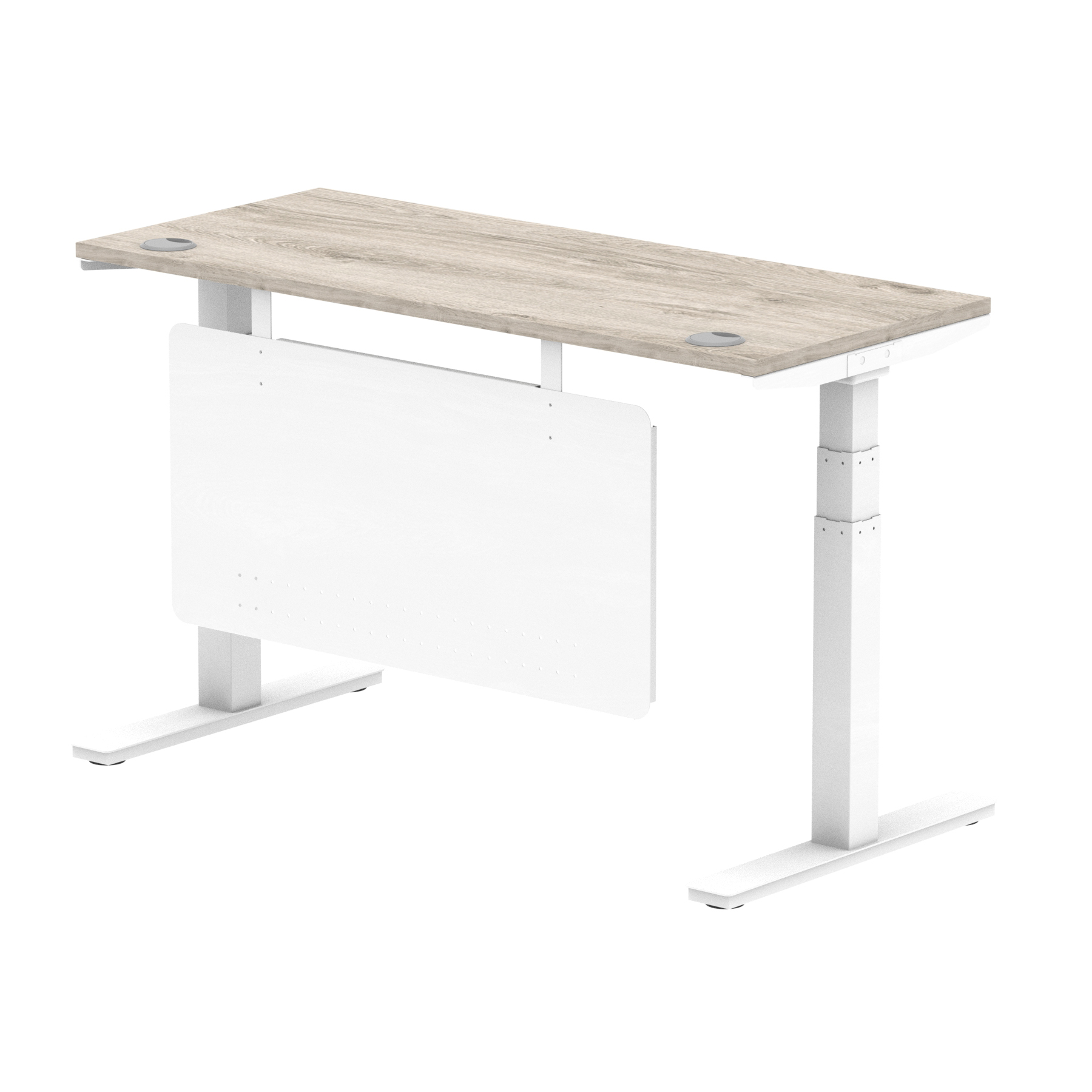 Grey Oak / White Frame