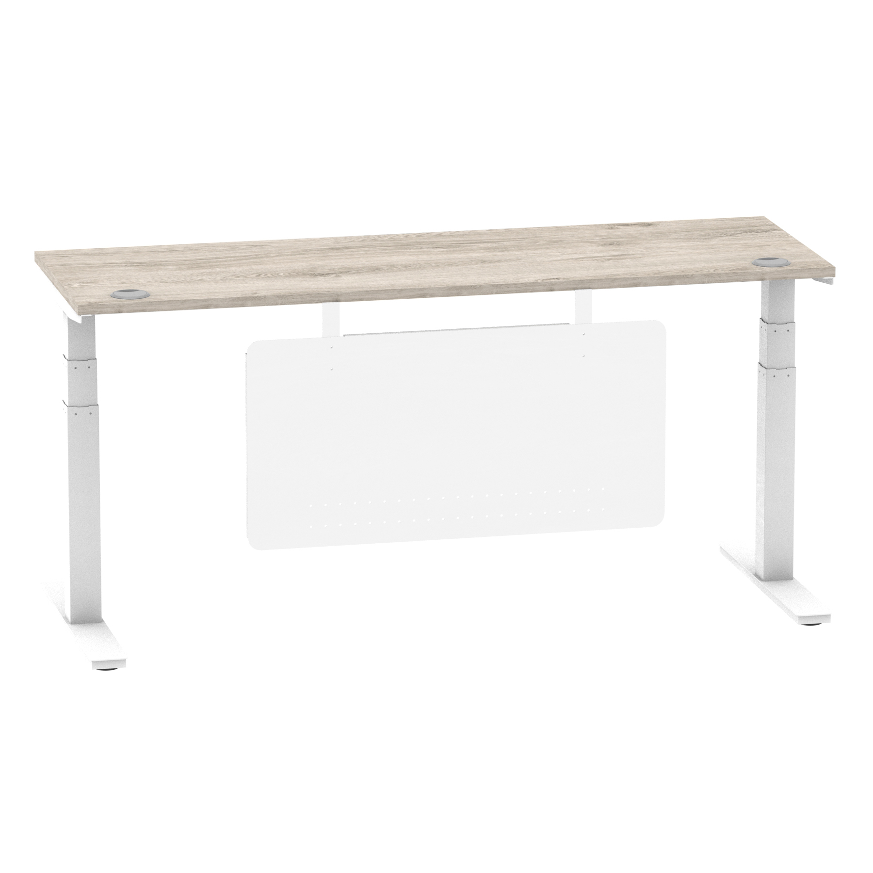 Grey Oak / White Frame