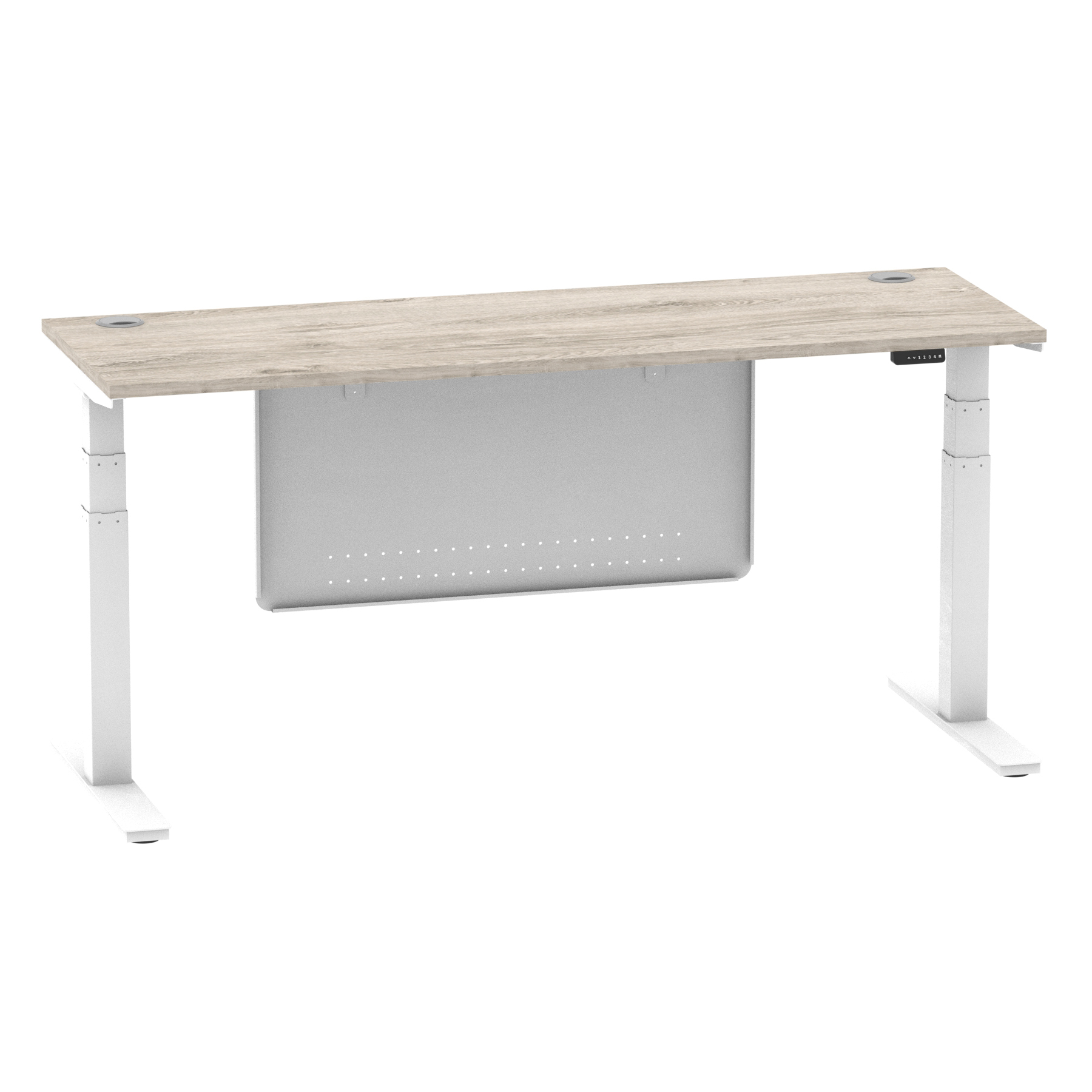 Grey Oak / White Frame